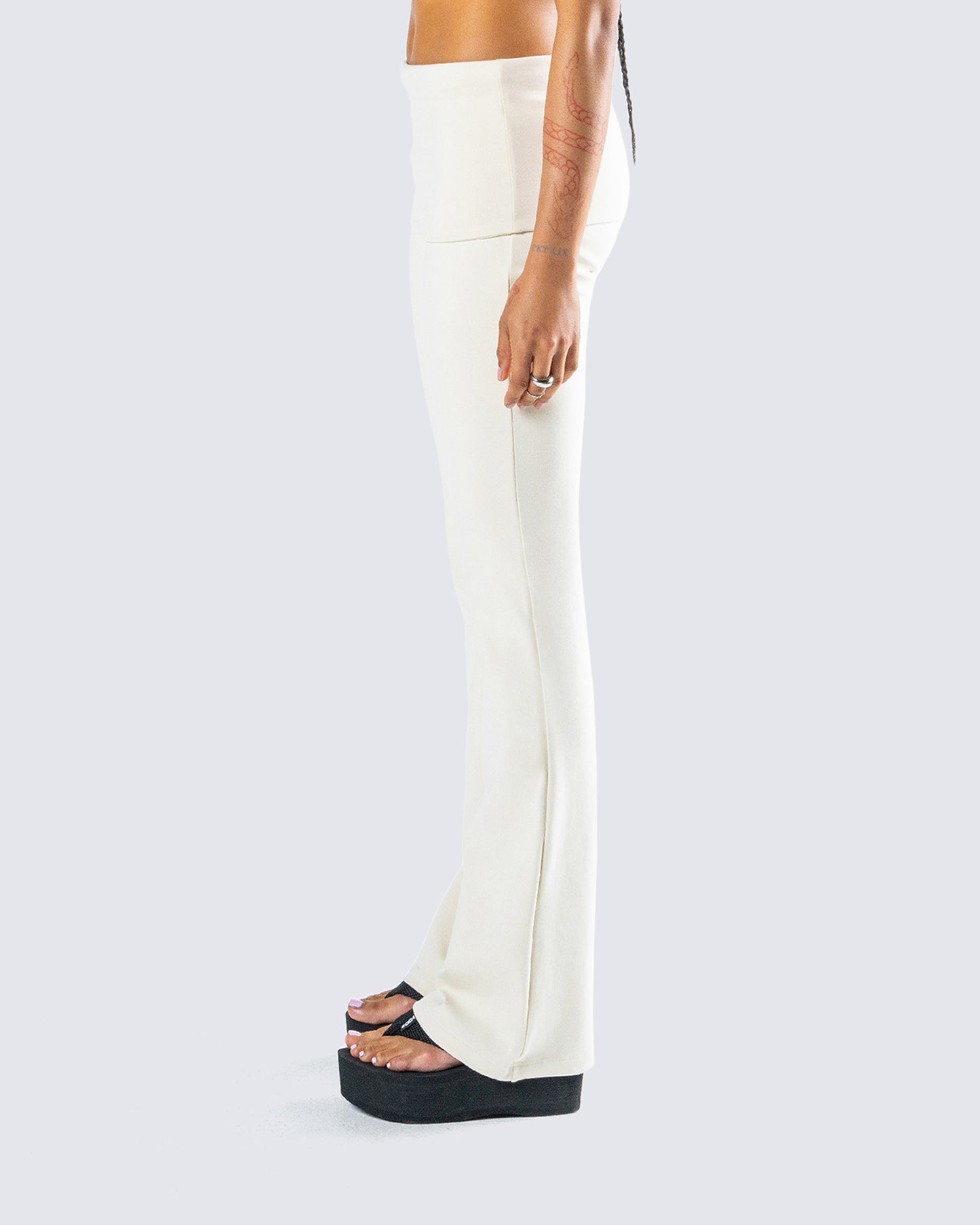 Leia Cream Foldover Legging