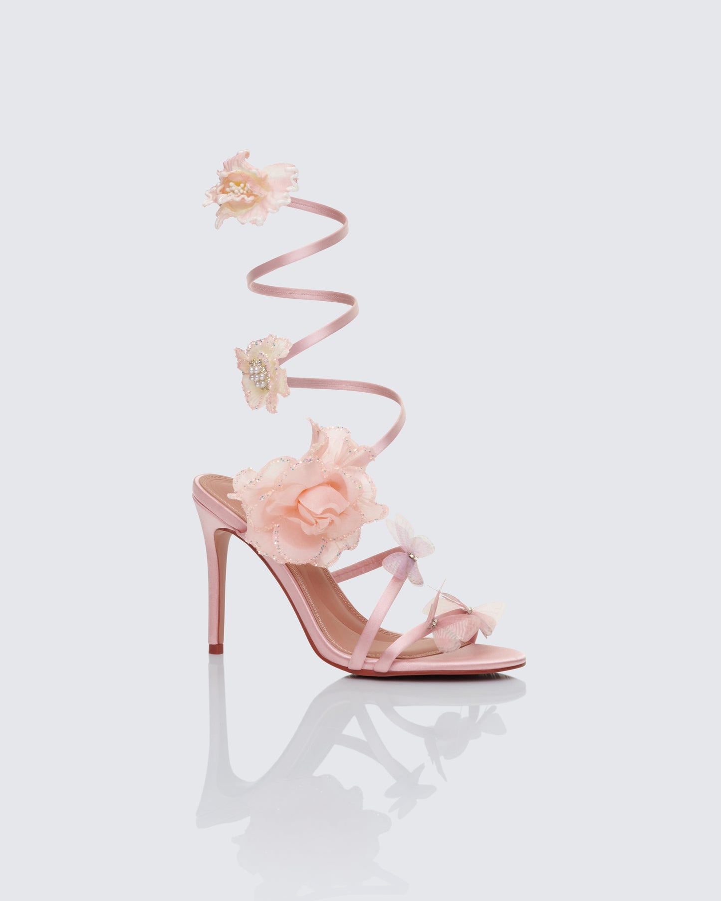 Liv Peach Butterfly Spiral Sandal