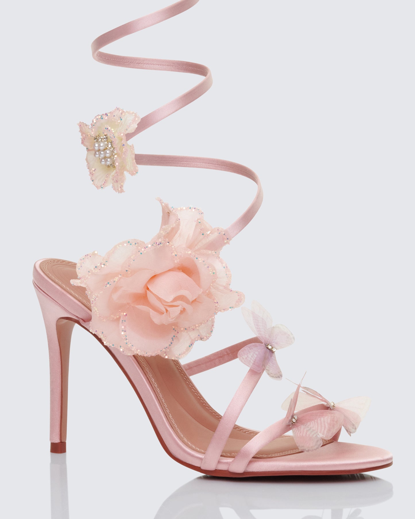 Liv Peach Butterfly Spiral Sandal