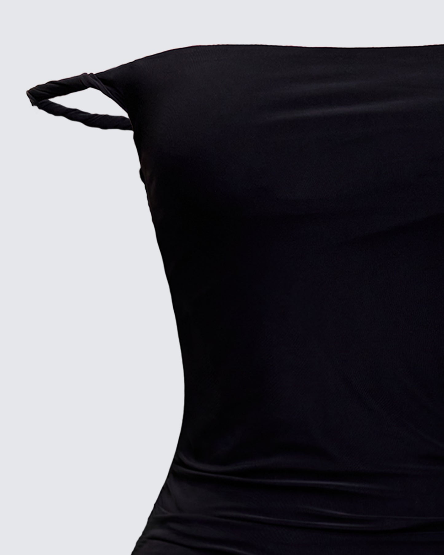 Lois Black Twist Strap Mini Dress