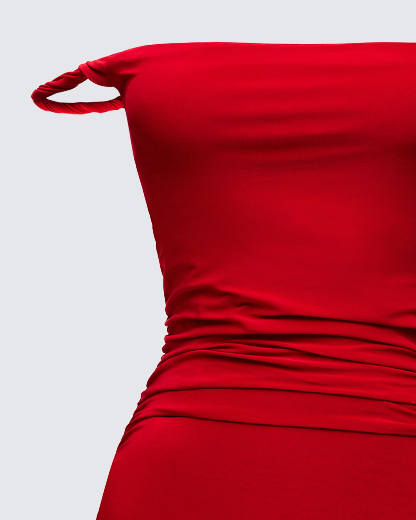 Lois Red Twist Strap Mini Dress