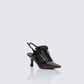 Women's black mules front view – FINESSE