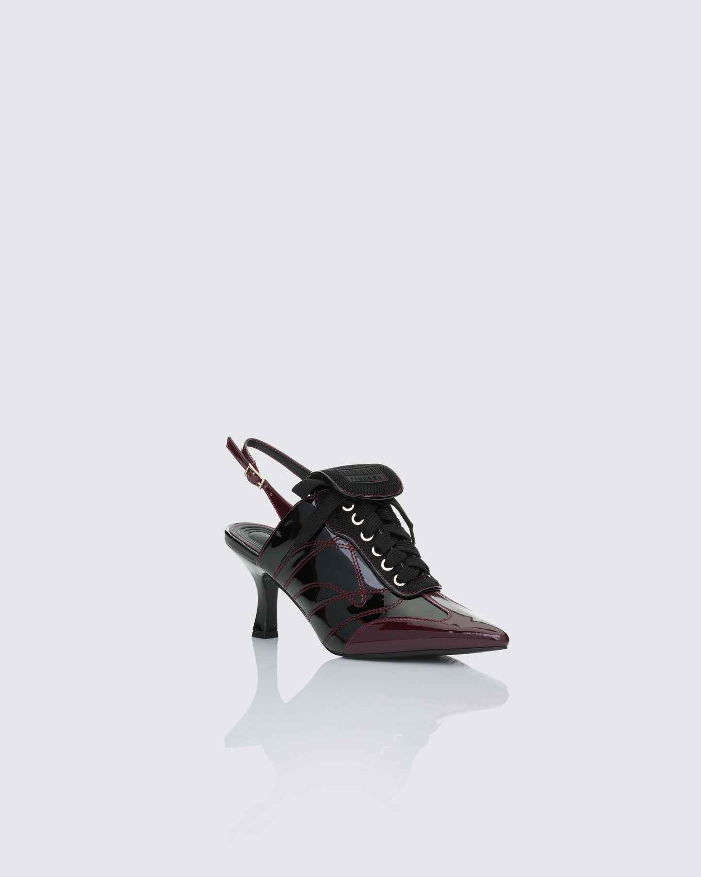 Women's black mules front view – FINESSE