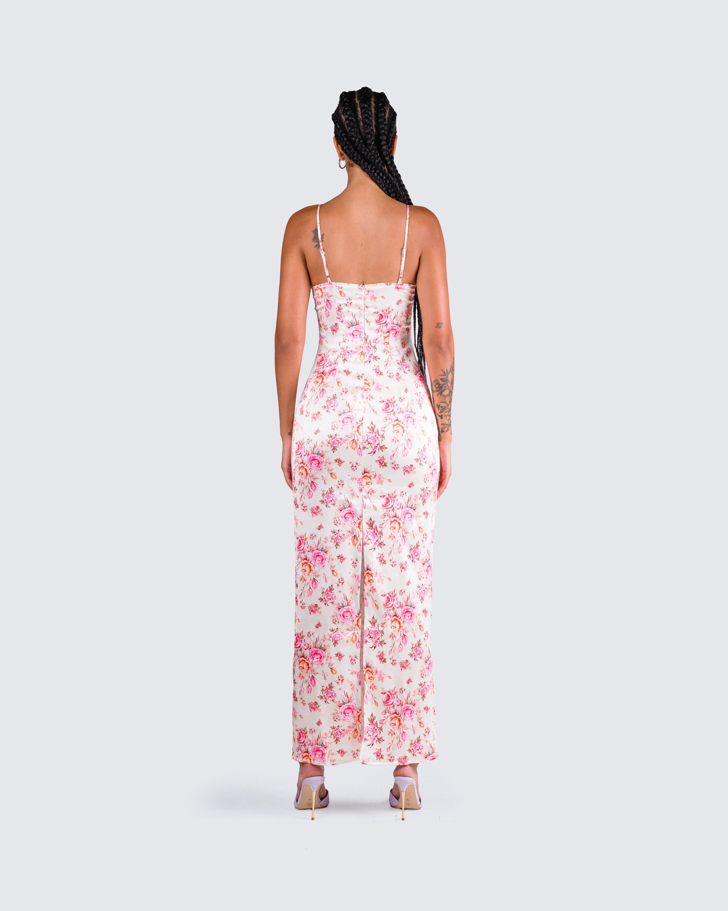 Maelle Ivory Flower Print Dress
