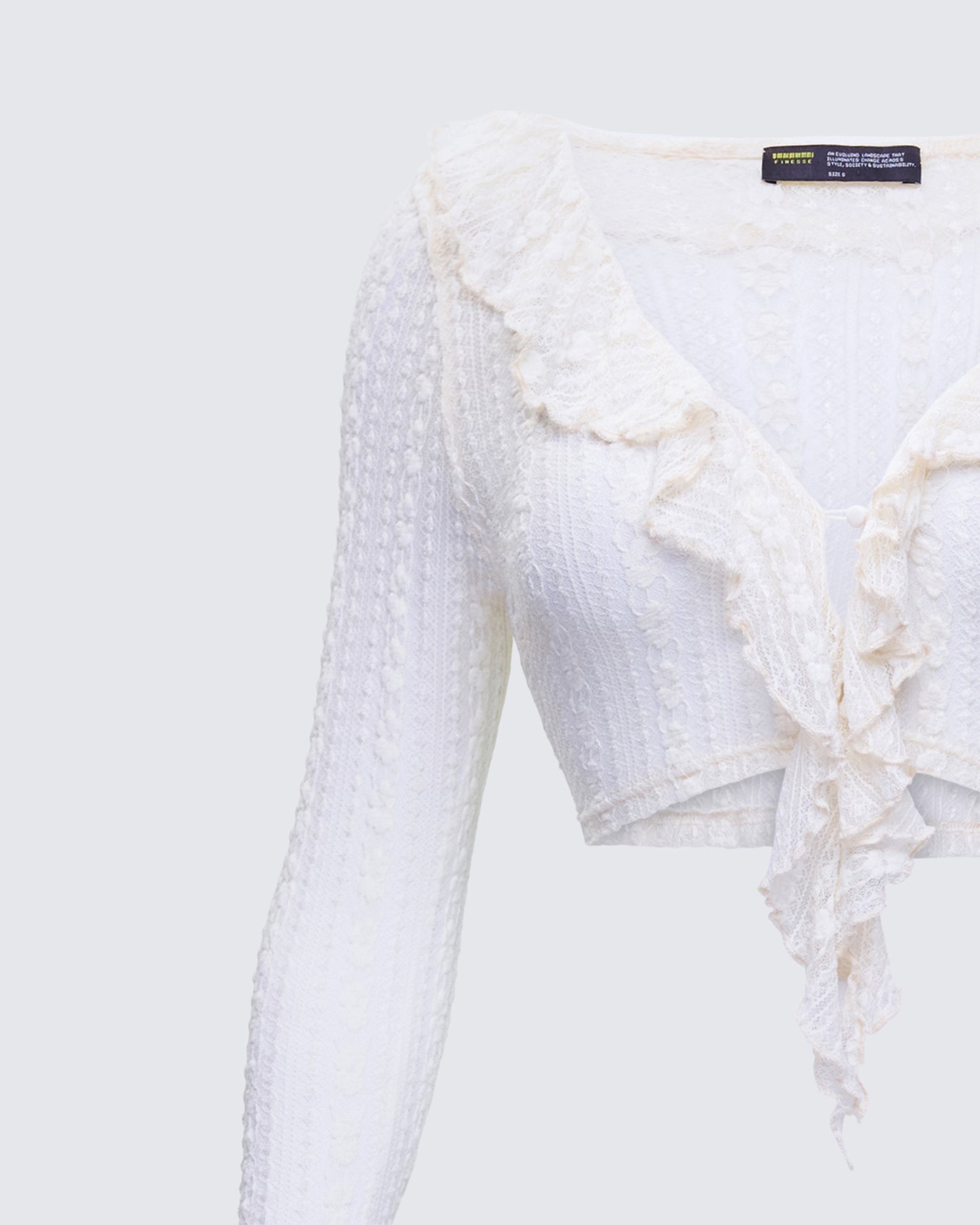 Maeve Ivory Lace Ruffle Top
