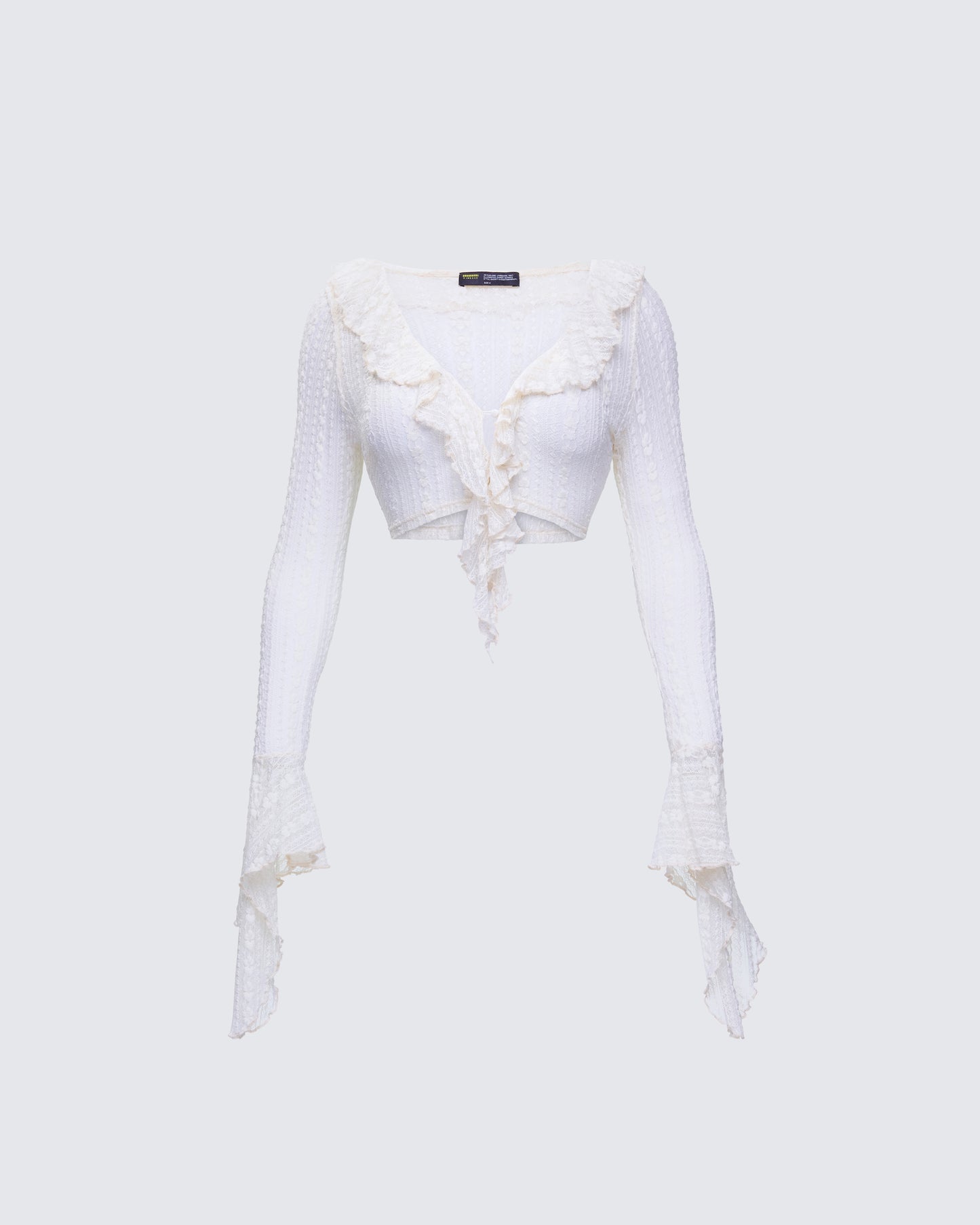 Maeve Ivory Lace Ruffle Top product front