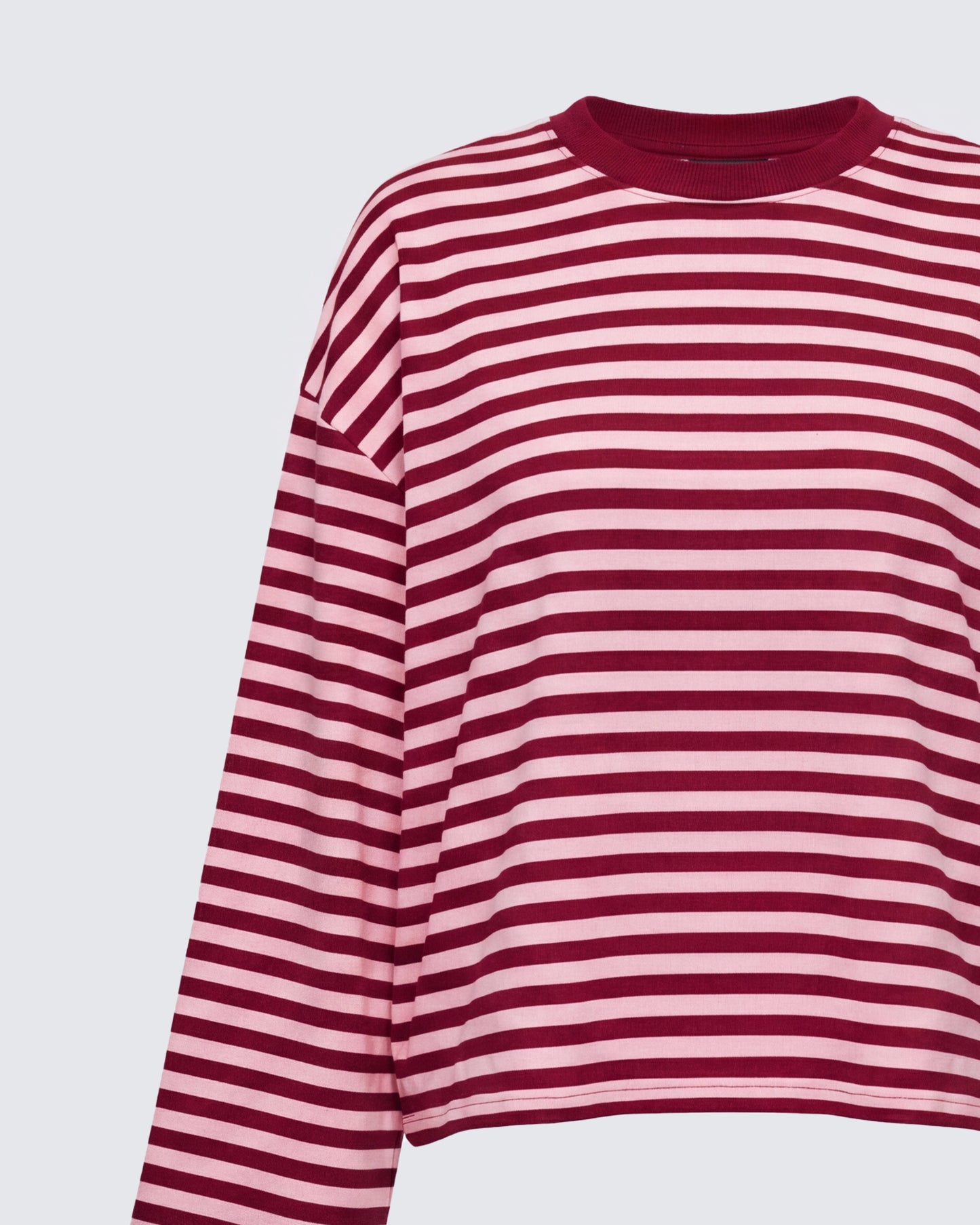 McKenna Cherry Striped Oversized Tee