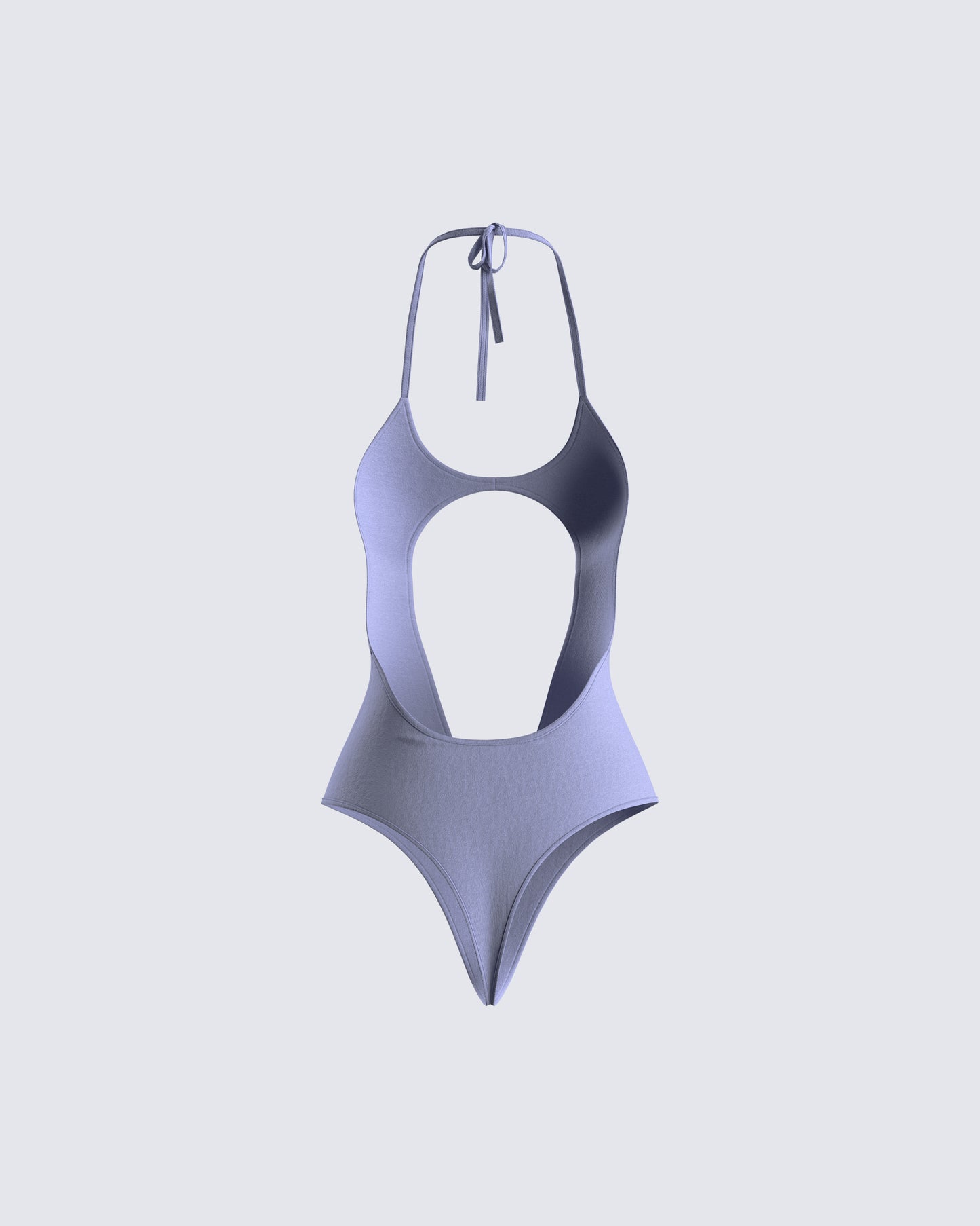 Meera Grey Jersey Cut Out Bodysuit