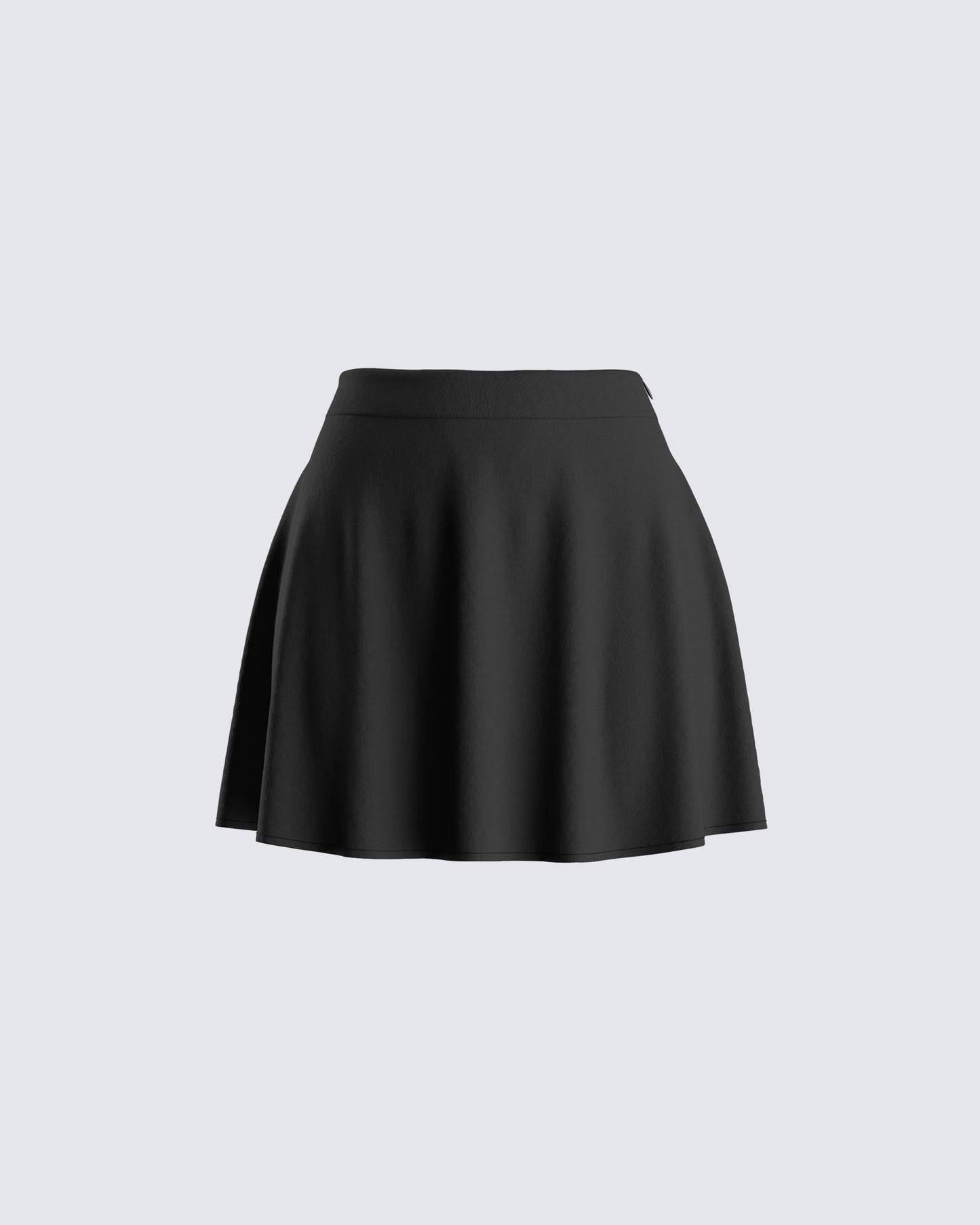 Meera Black High Waisted Skirt 3d product front