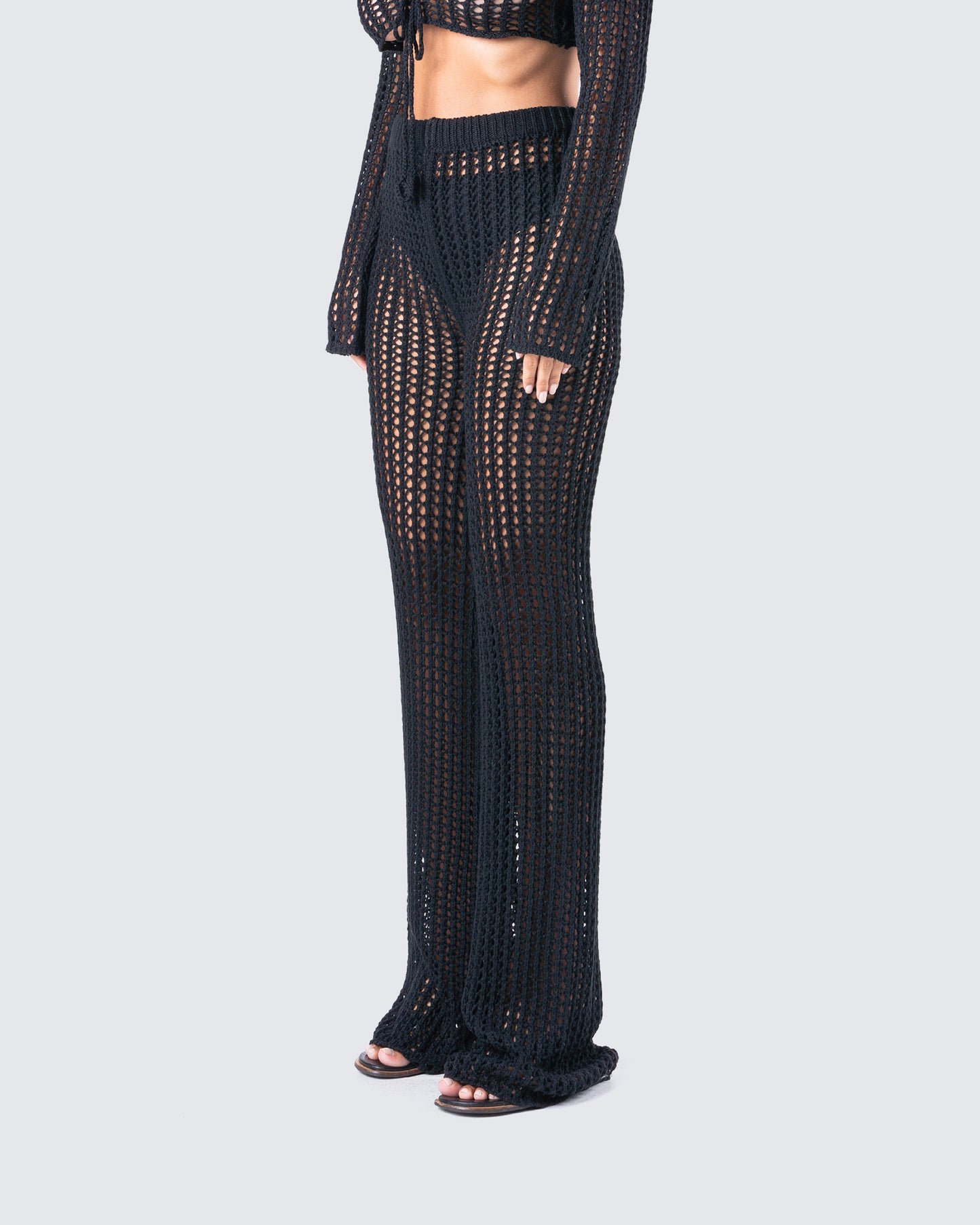 Melissa Black Crochet Pant