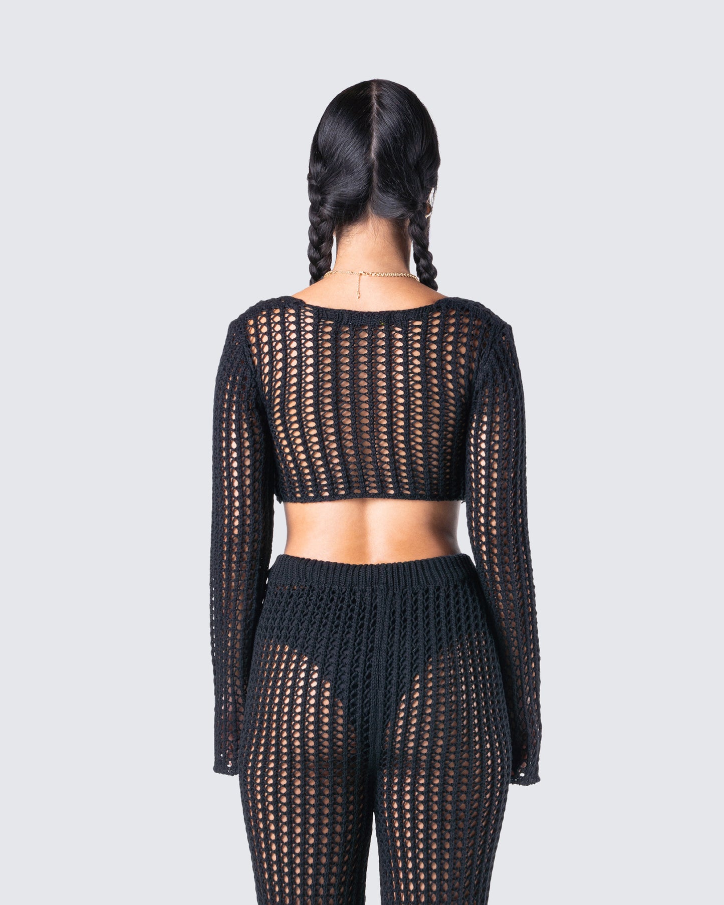 Melissa Black Crochet Top