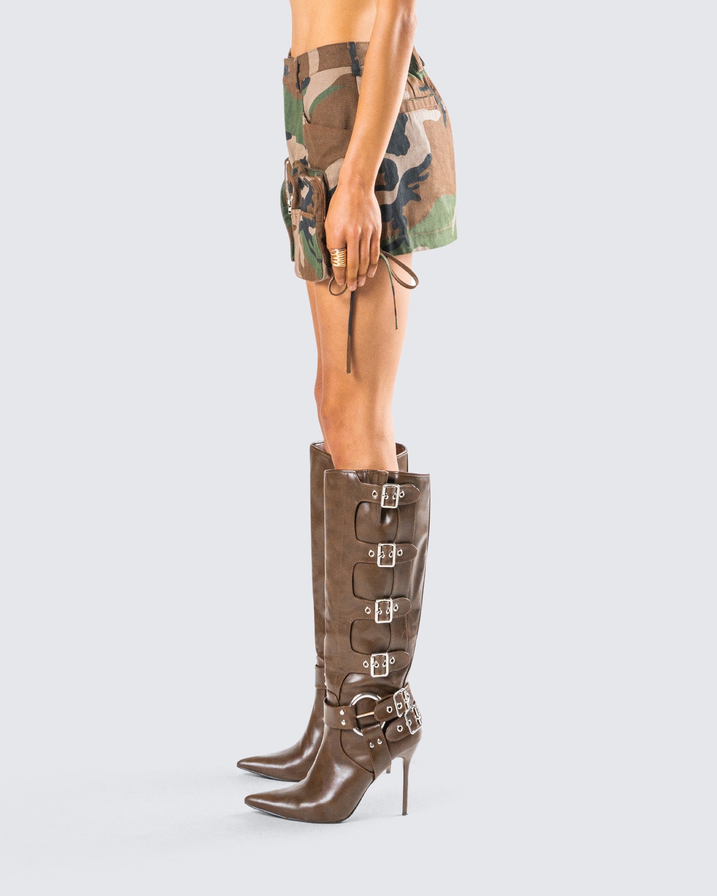 Merida Camo Zip Pocket Mini Skirt