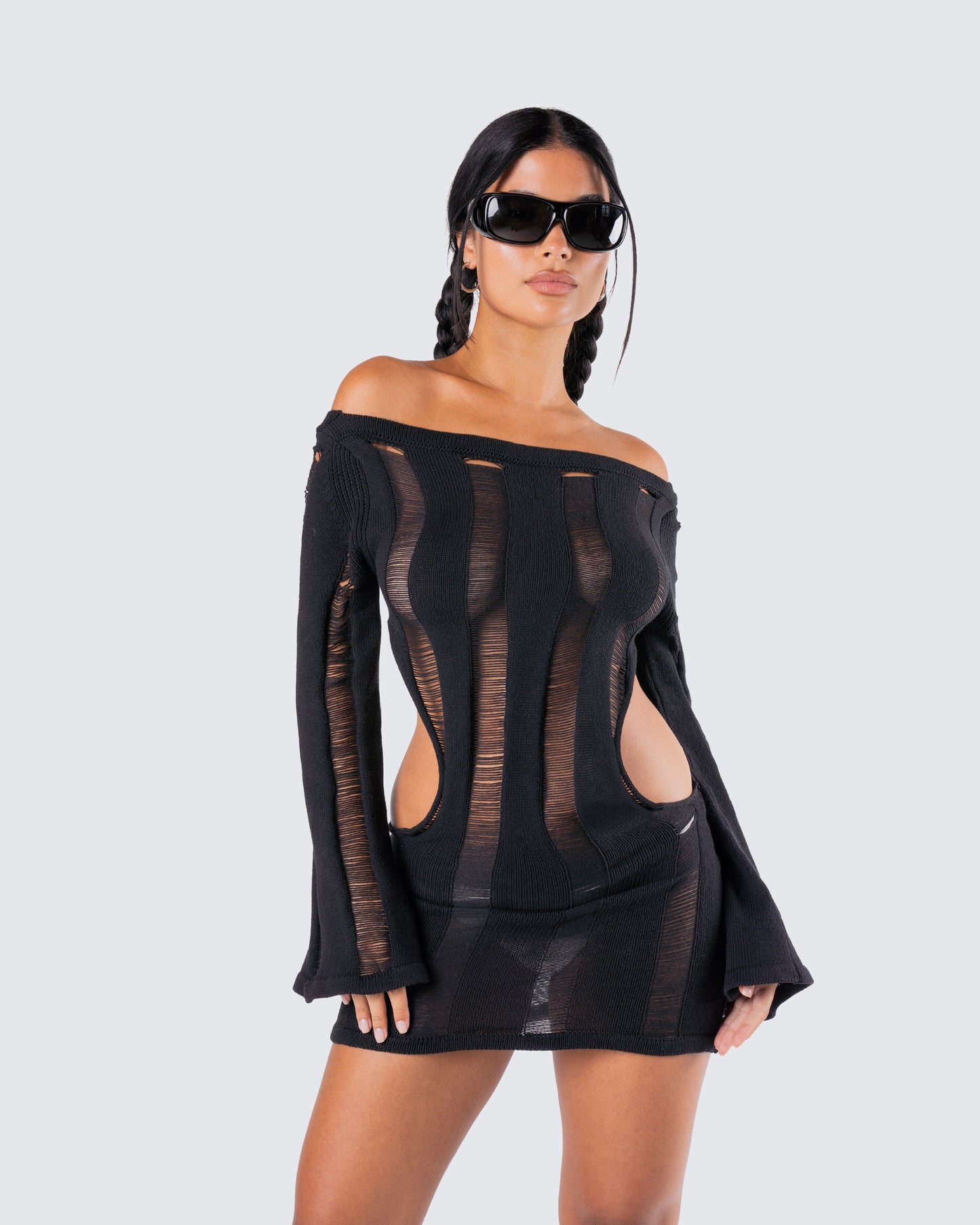 Mindy Black Mini Dress