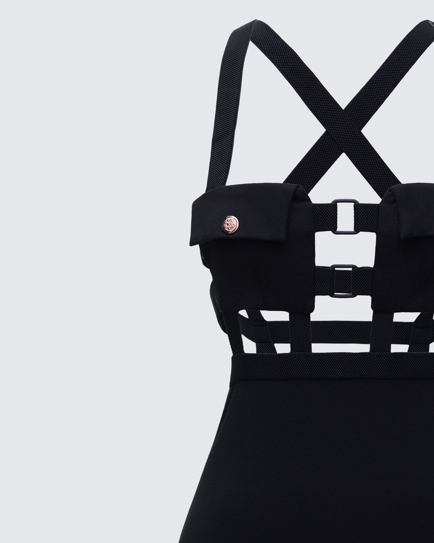 Miranda Black Ponte Mini Dress