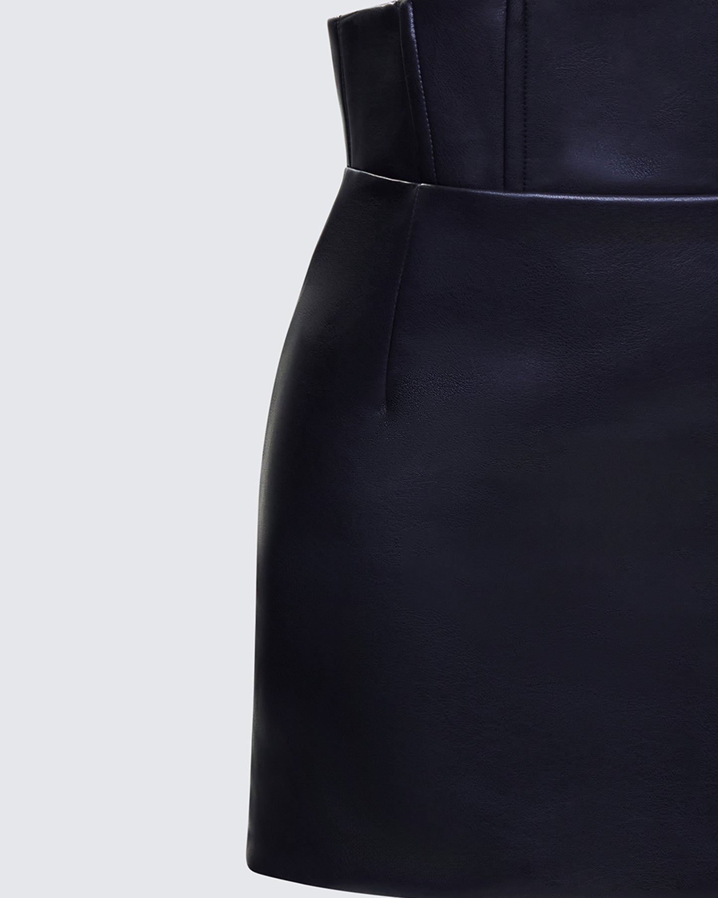 Monica Black Vegan Leather Skirt