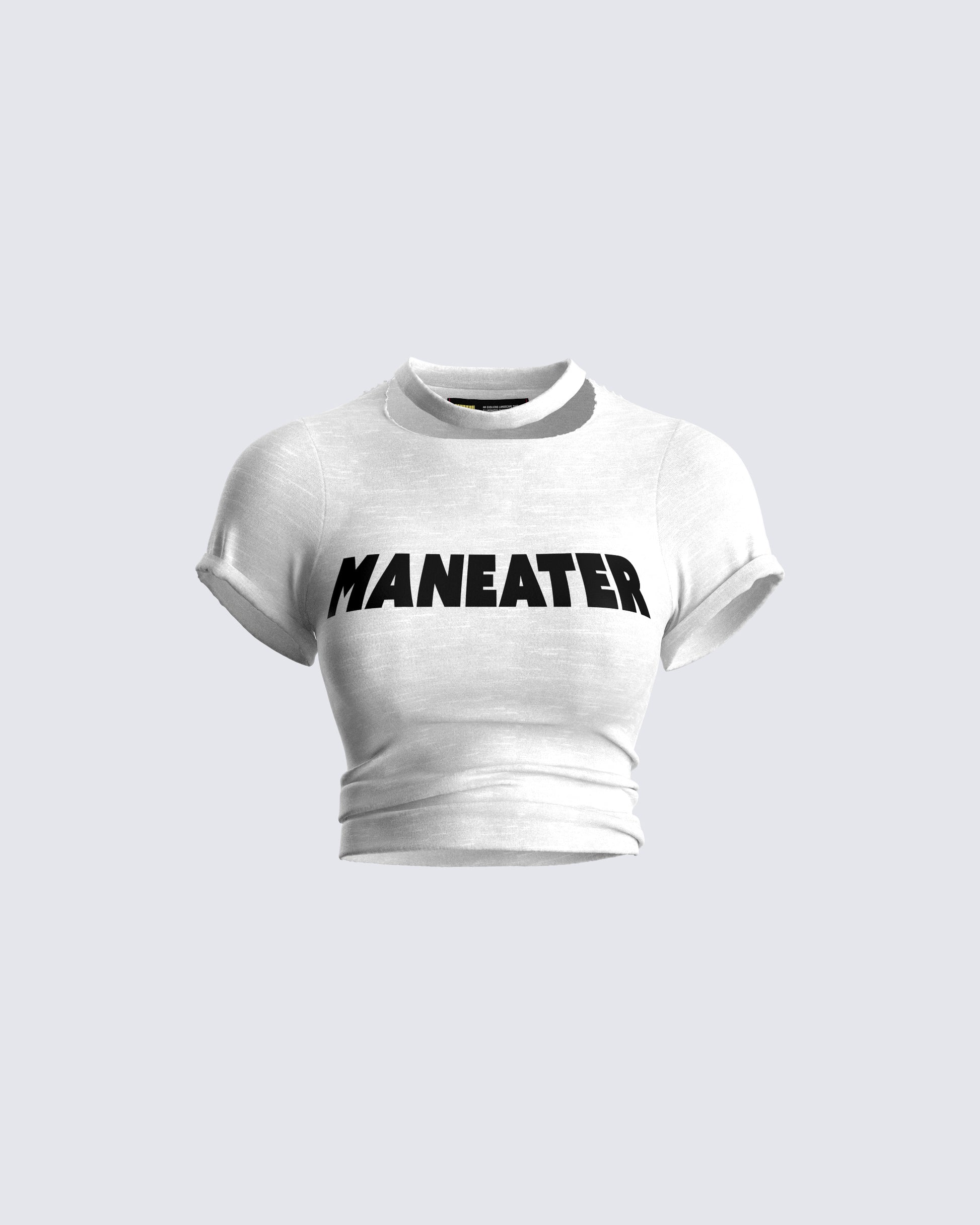 Monte White Jersey Graphic Top 3d product front