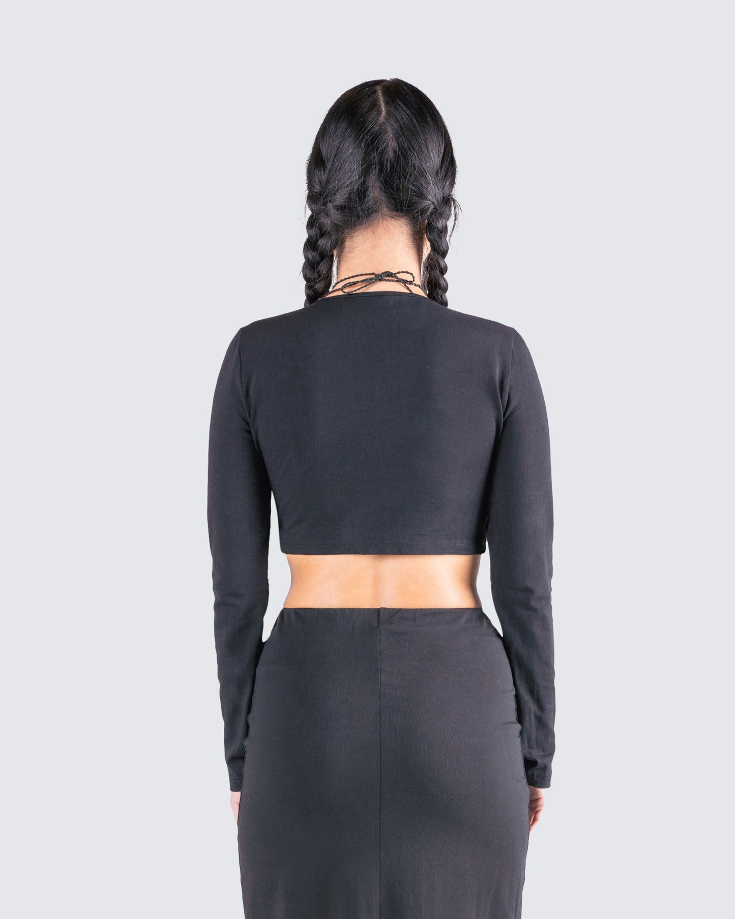 Nadia Black Jersey Top