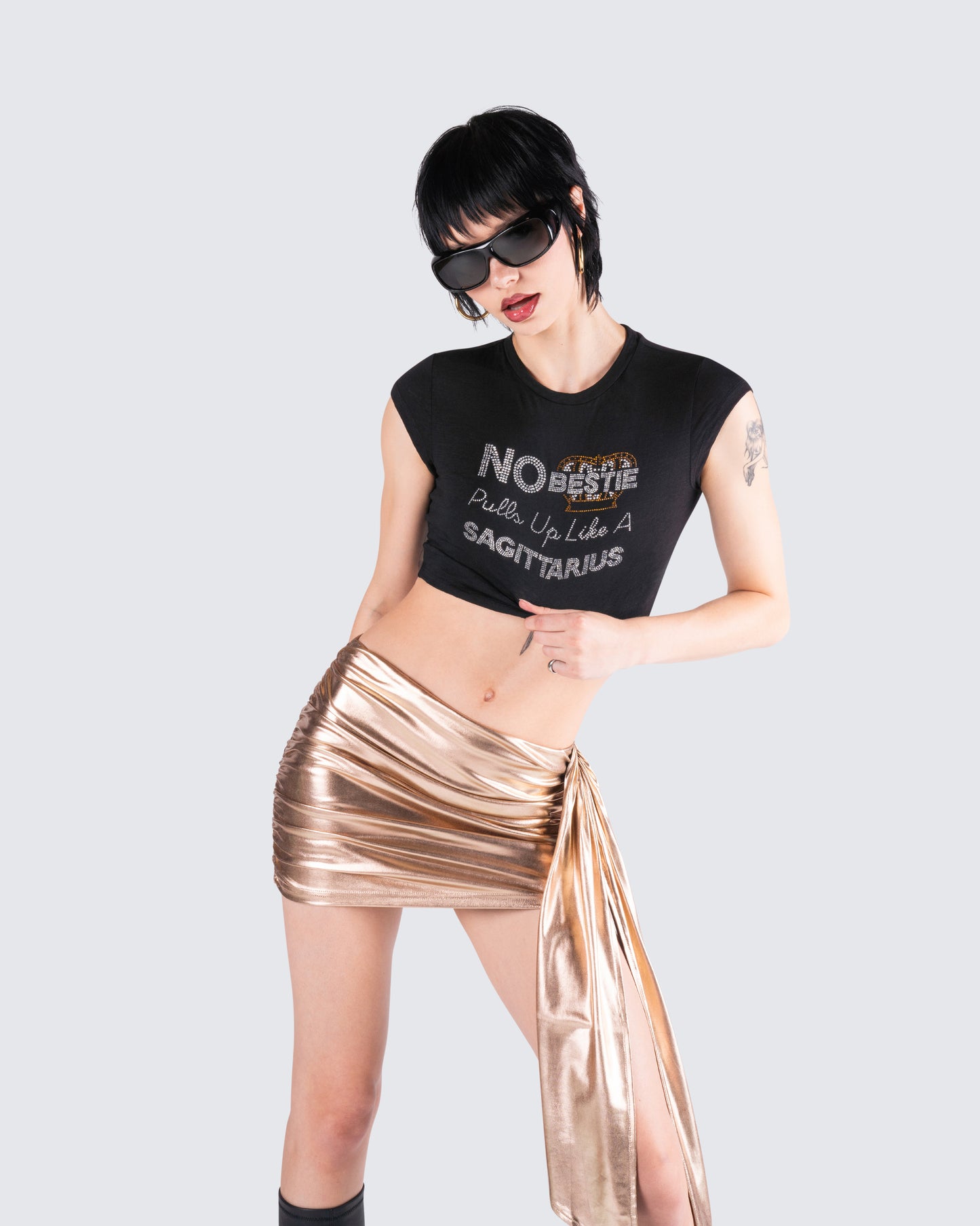 Naja Black Sagittarius Graphic Top