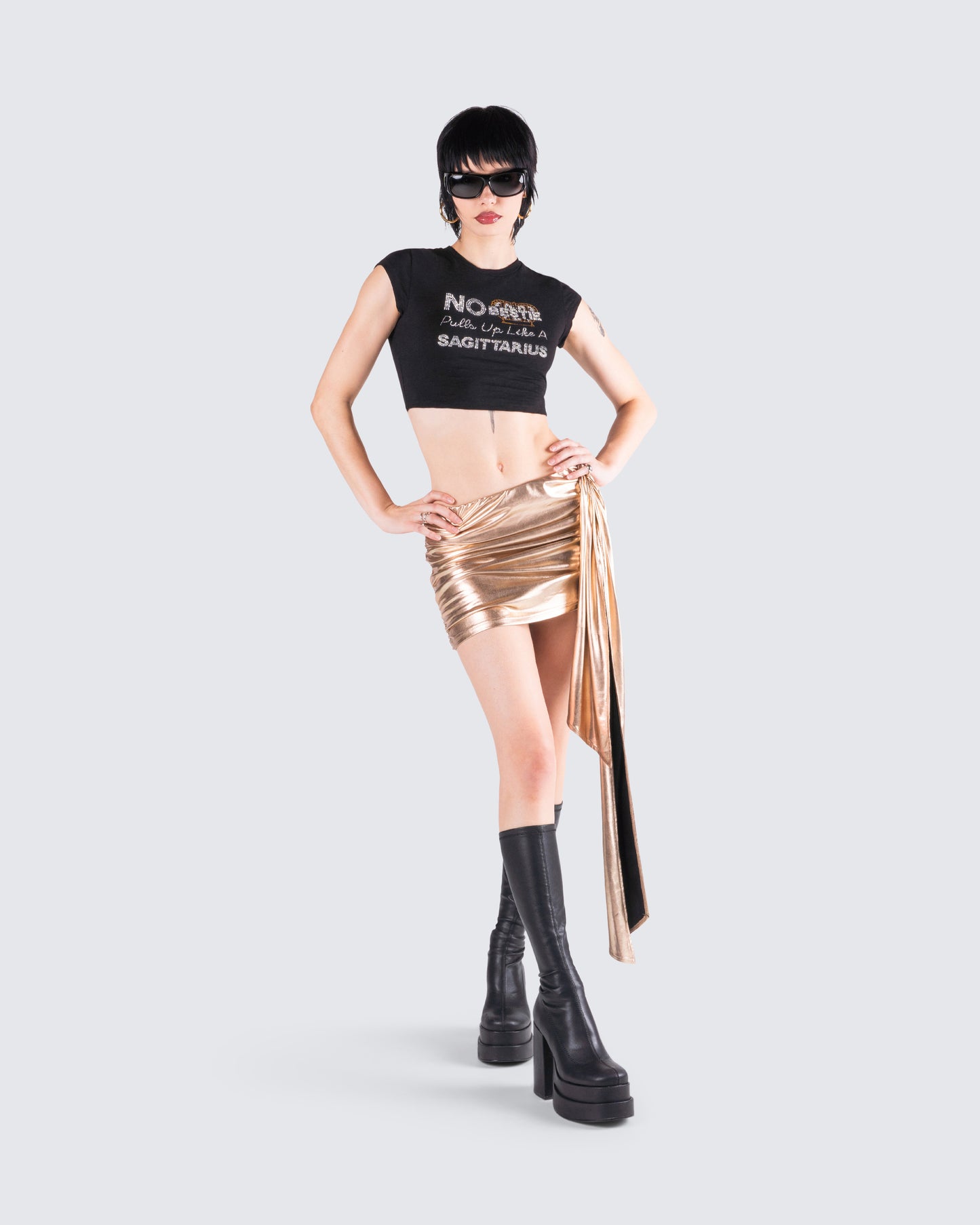Naja Black Sagittarius Graphic Top