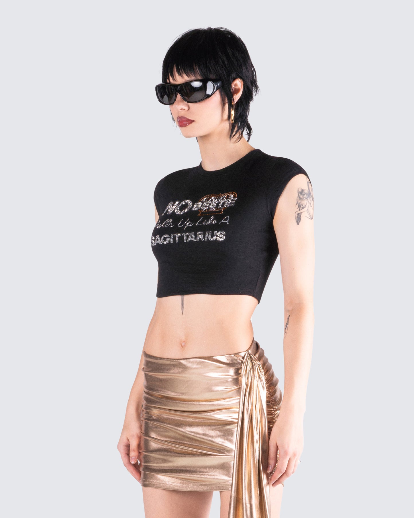 Naja Black Sagittarius Graphic Top
