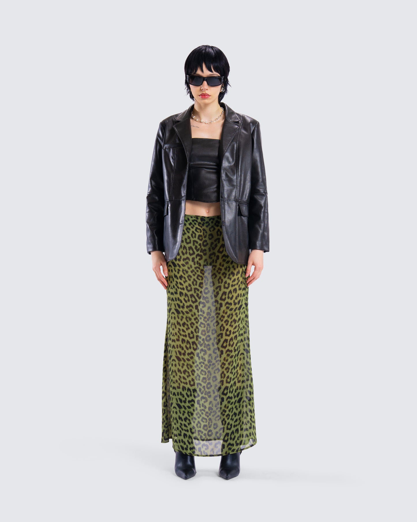 Nika Vegan Leather Set model front