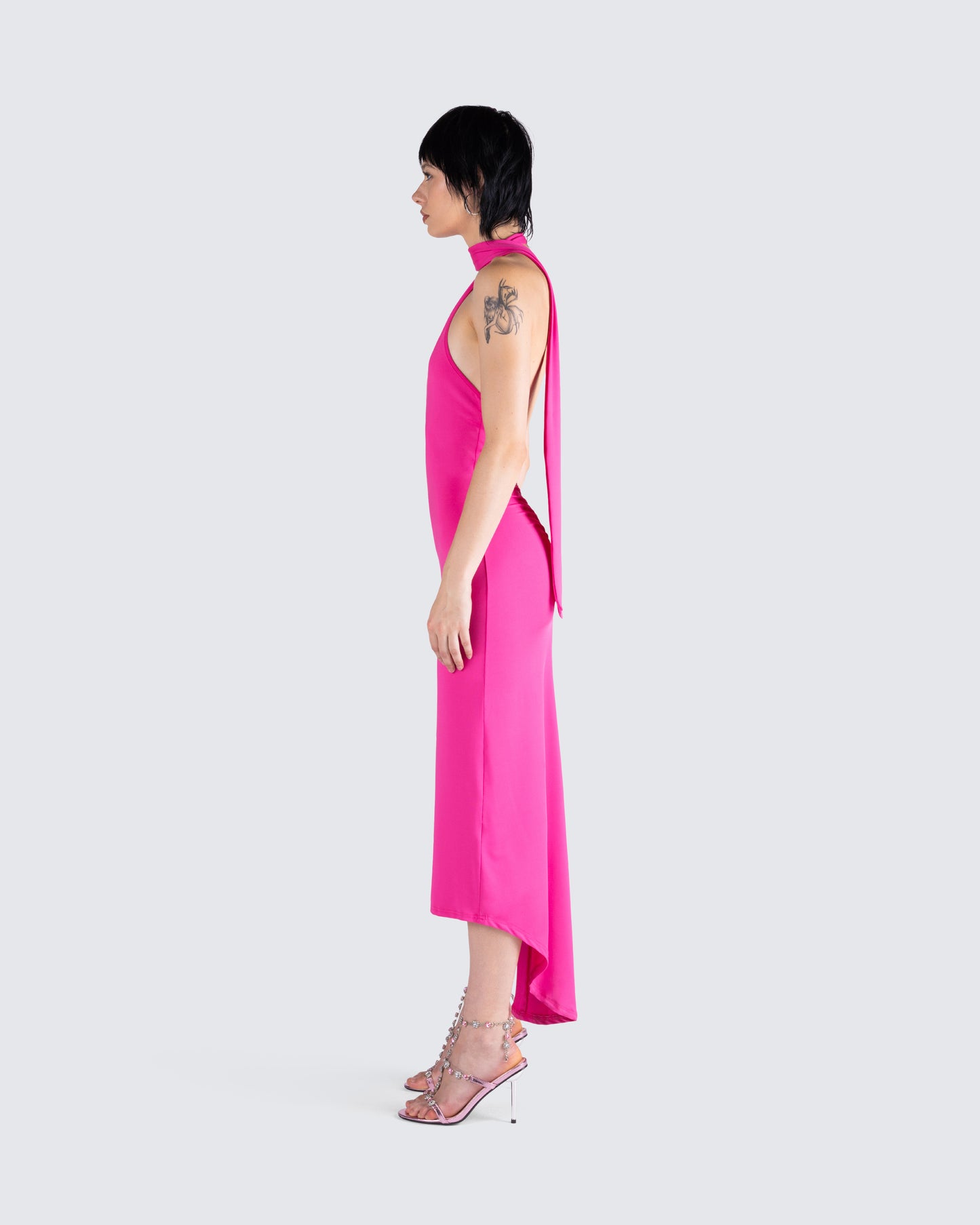 Toni Hot Pink One Shoulder Dress