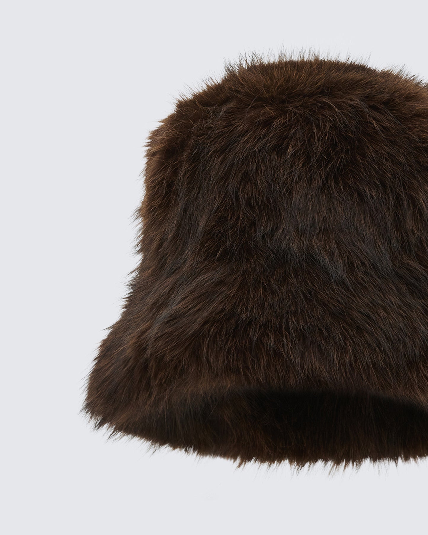 Pamela Brown Faux Fur Oversized Bucket Hat