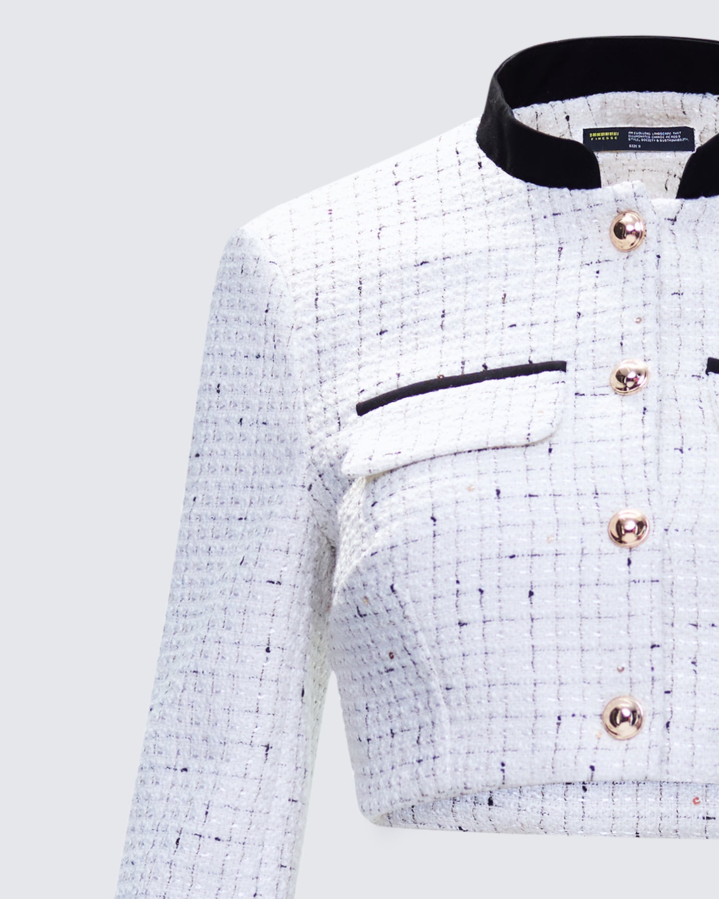 Pippa Ivory Tweed Cropped Jacket