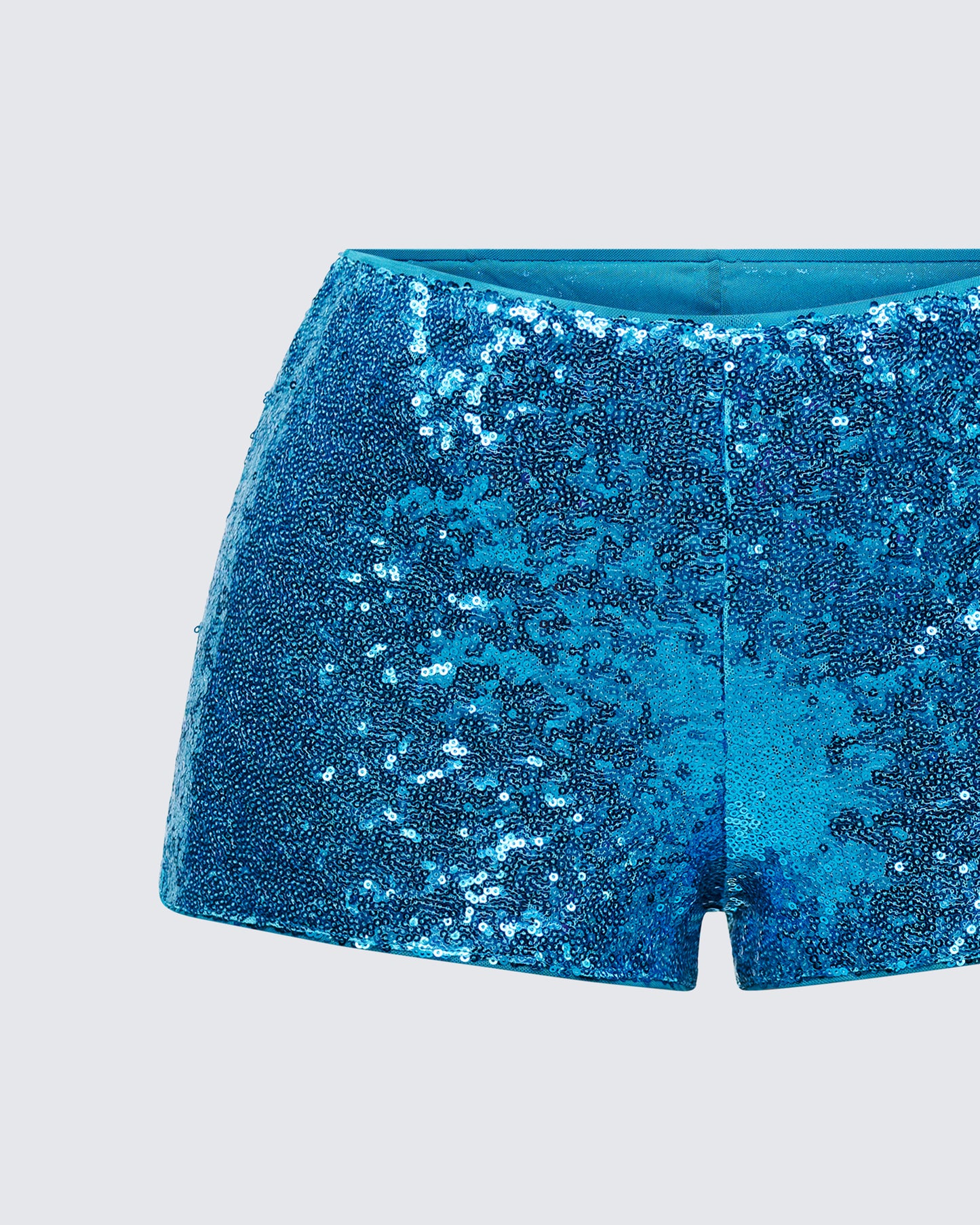 Posie Blue Sequin Mini Shorts