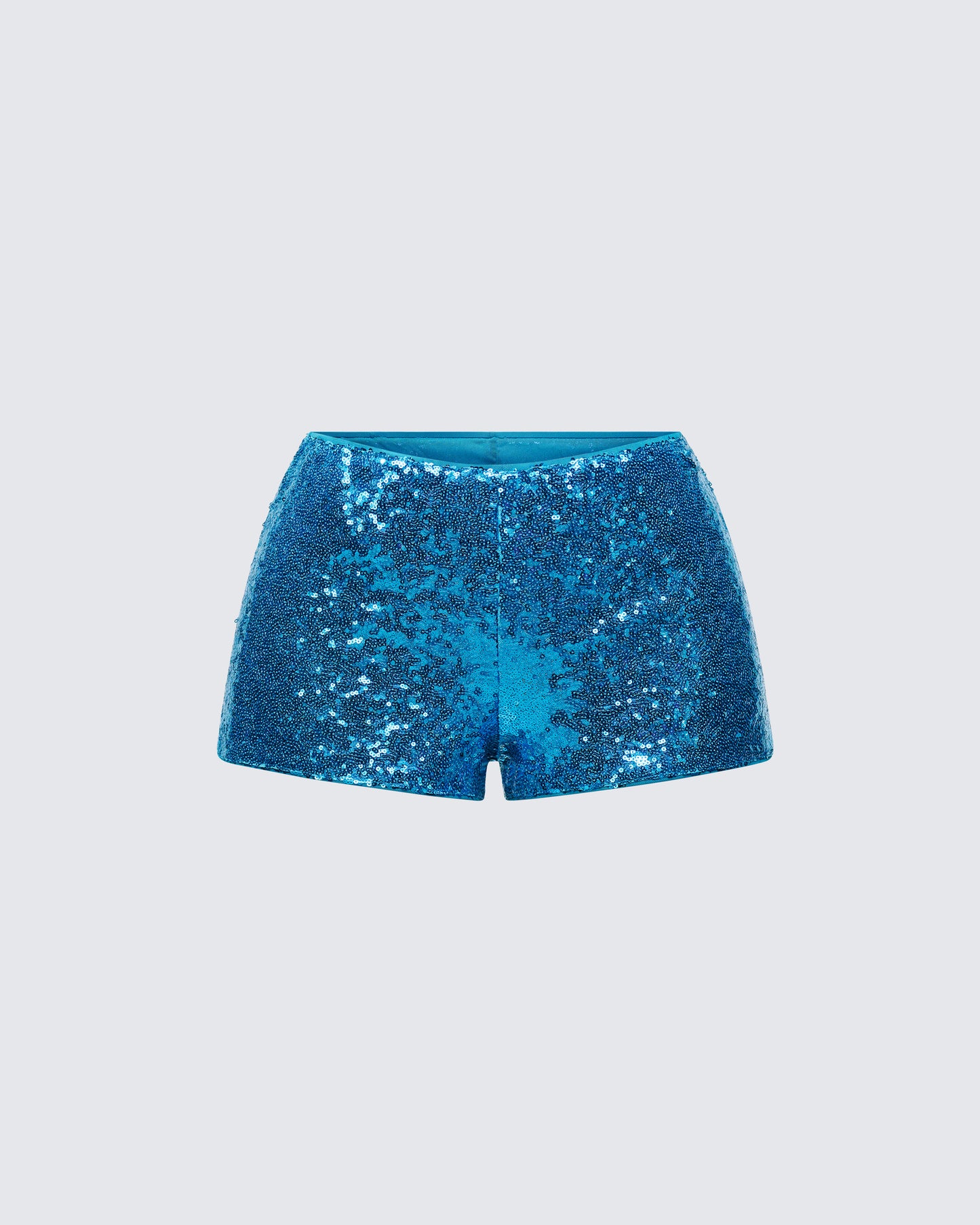 Posie Blue Sequin Mini Shorts product front