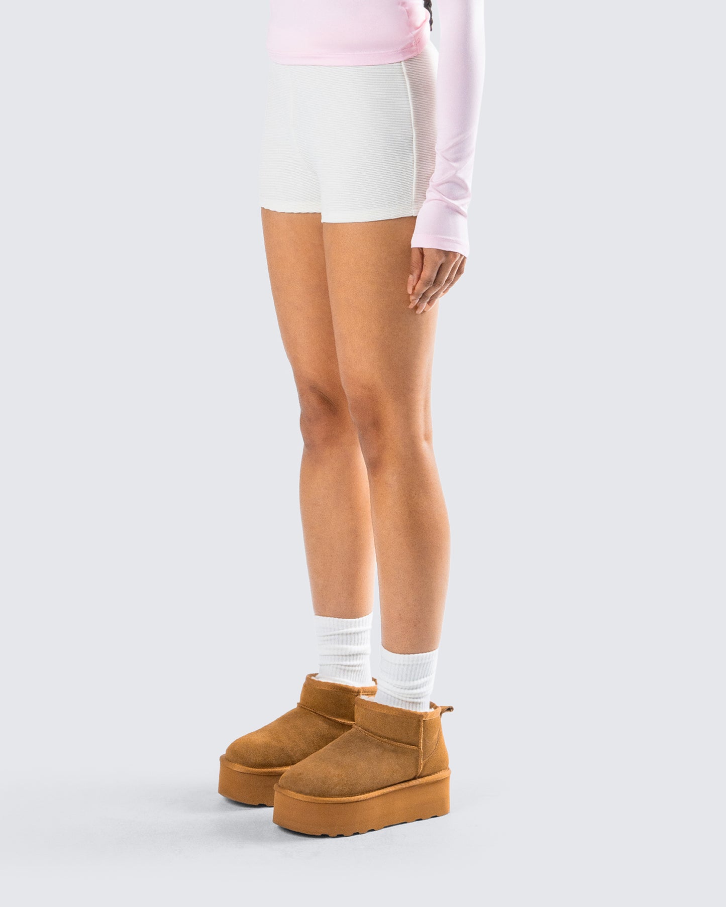 Priya Cream Rib Short