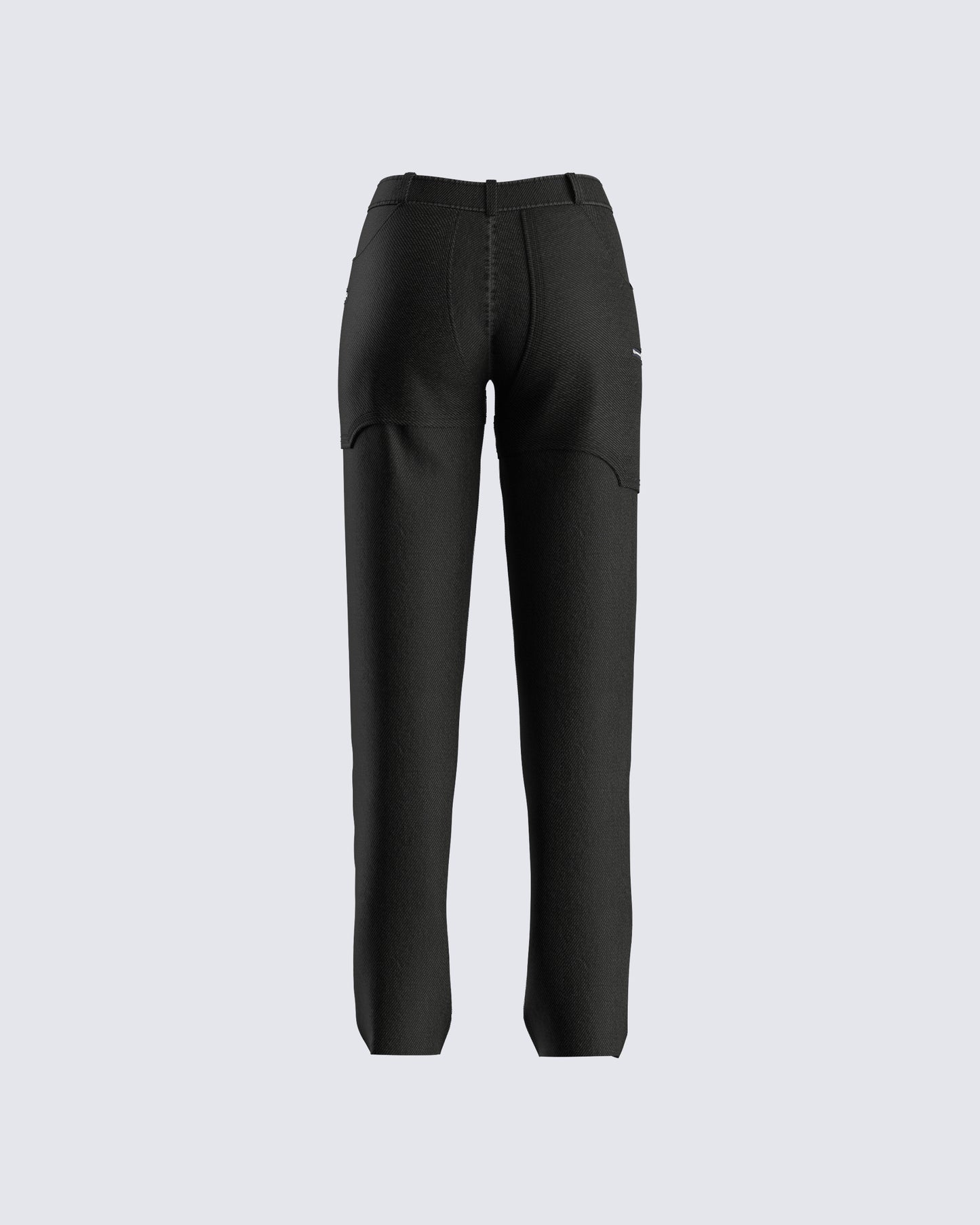 Renya Black Denim Paneled Jean