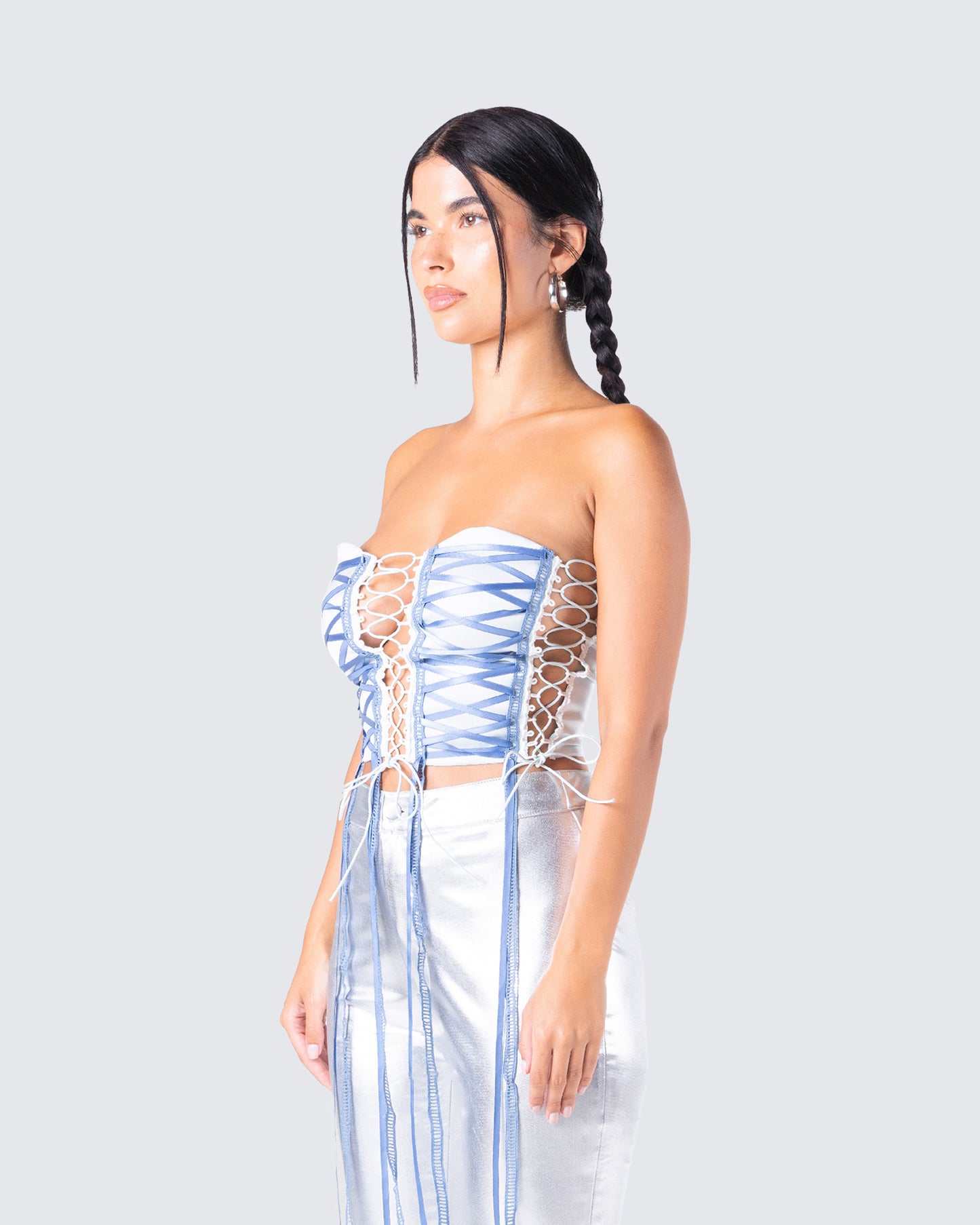 Rory Blue Corset Top