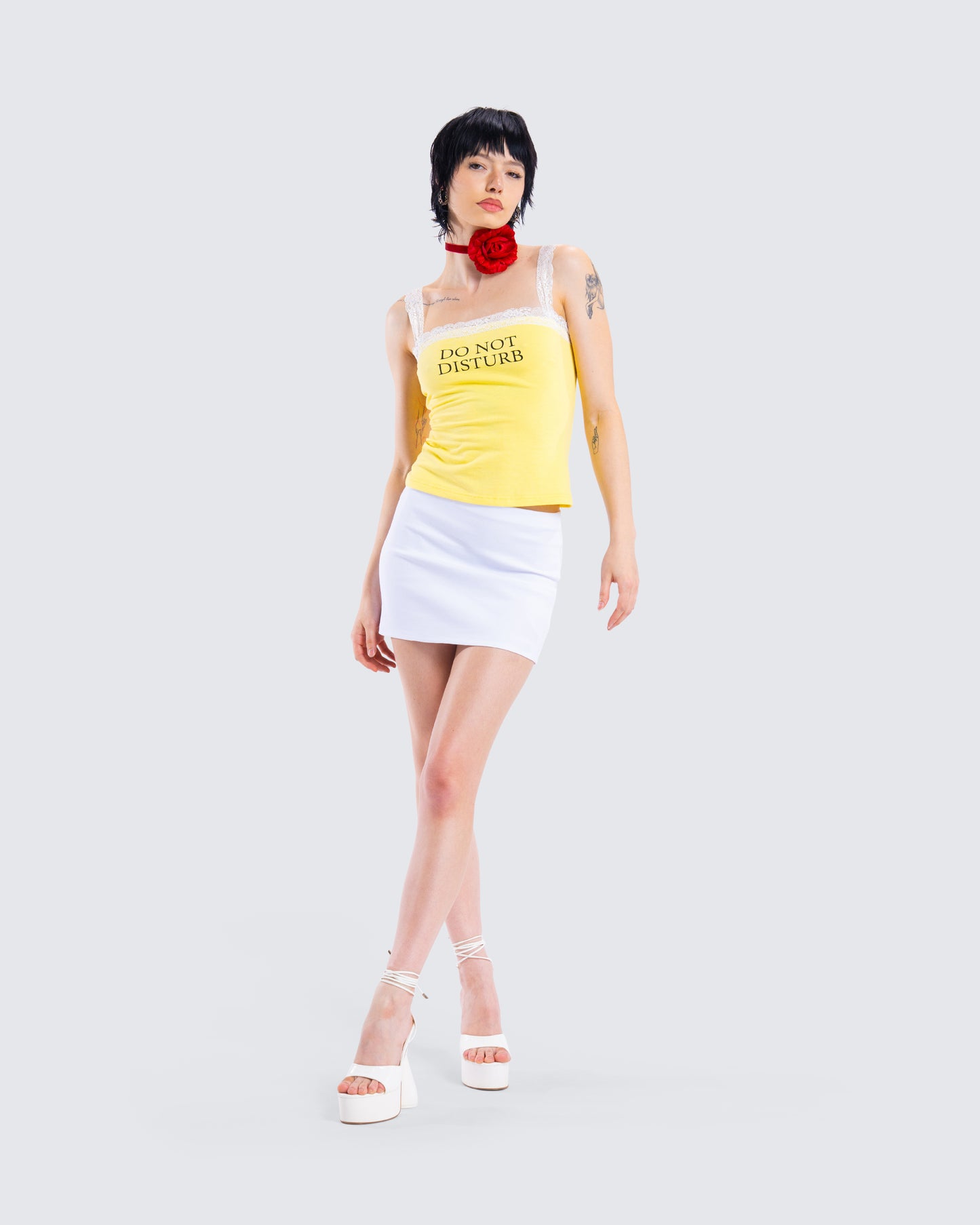 Rosalia Yellow Graphic Knit Top