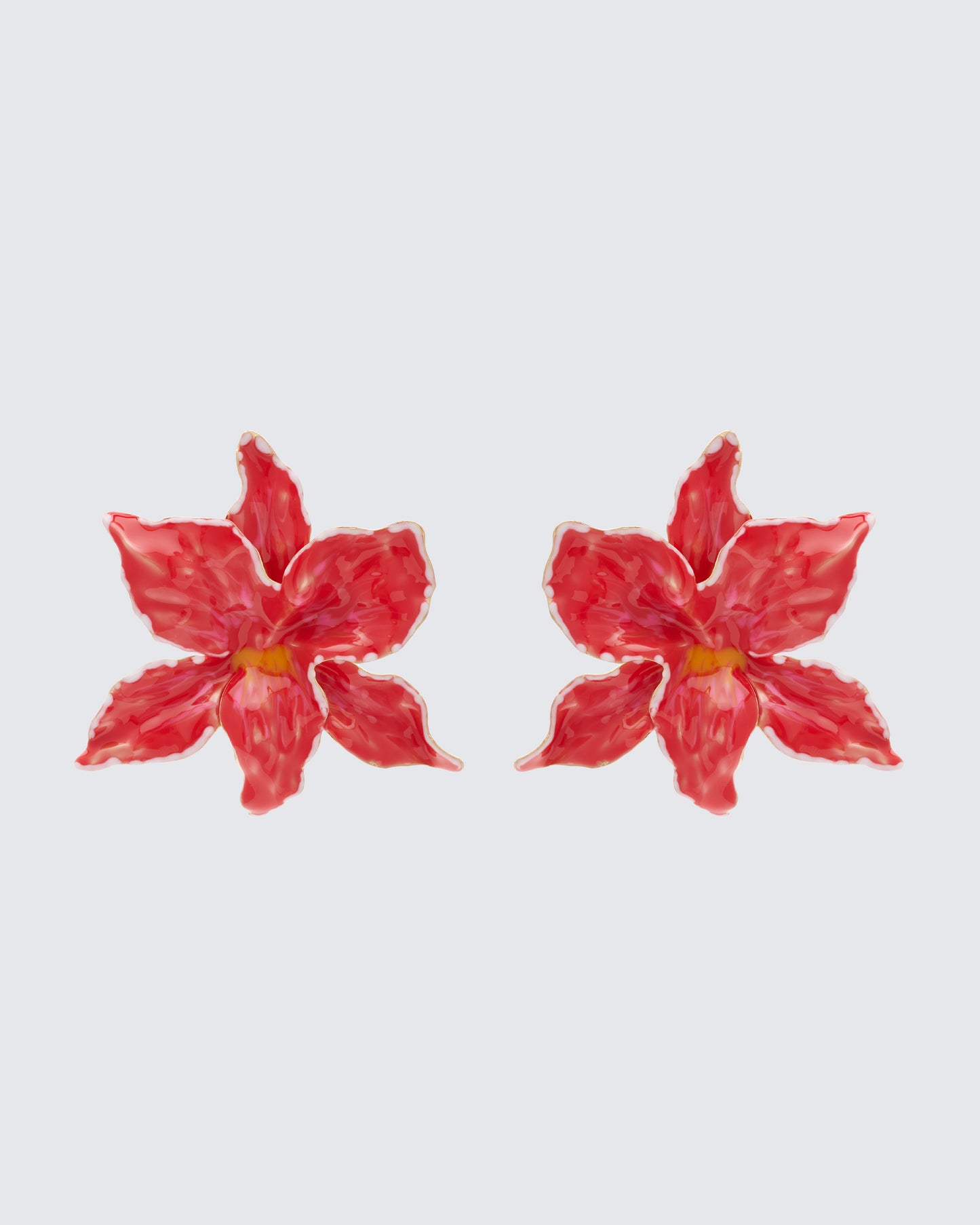Sabira Red Orchid Earrings