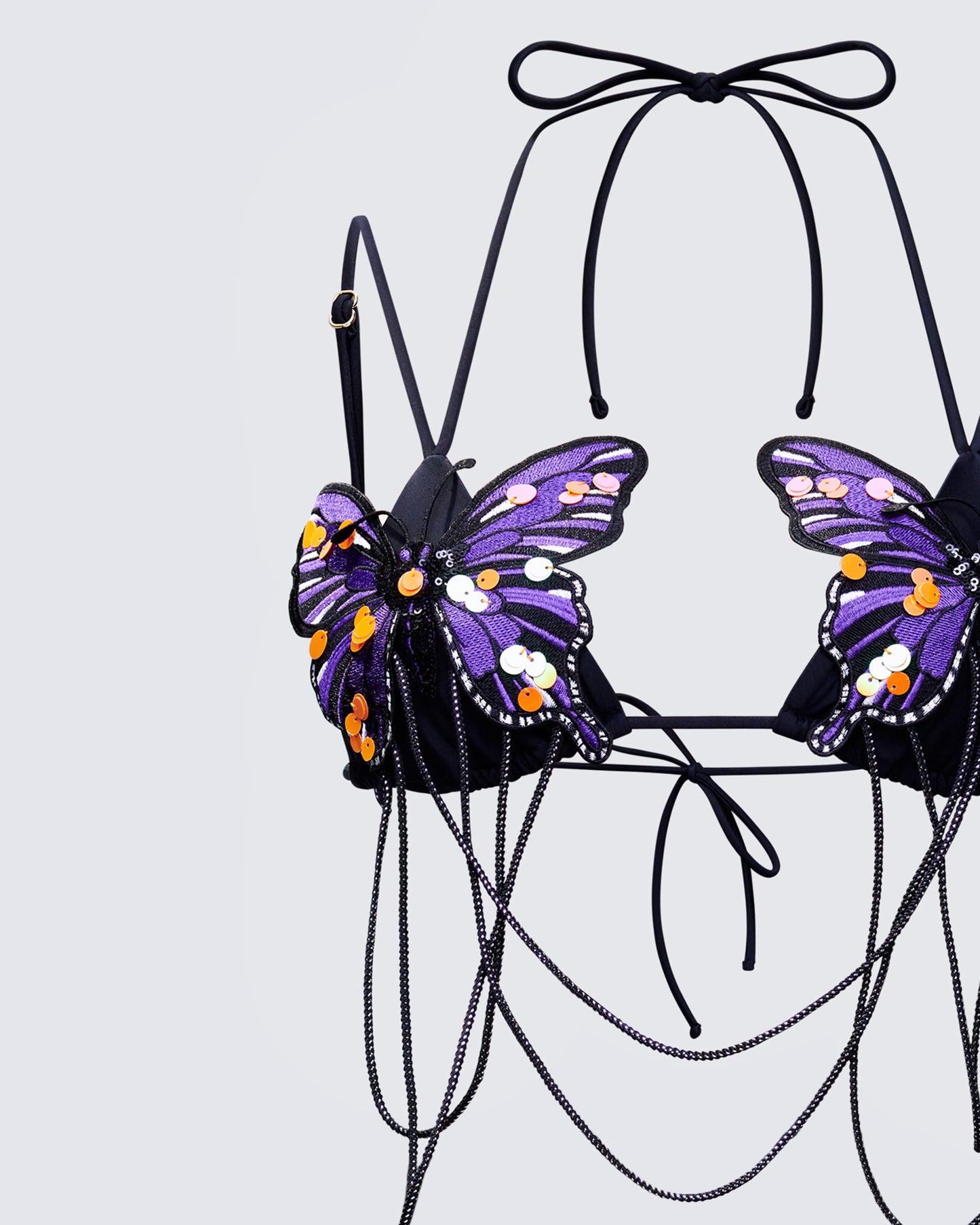 Saffy Butterfly Applique Bikini Top