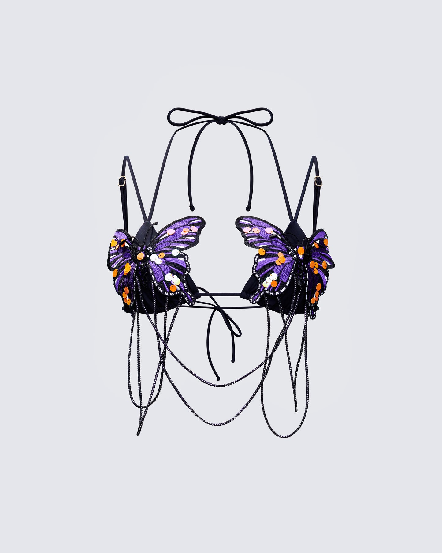 Saffy Butterfly Applique Bikini Top