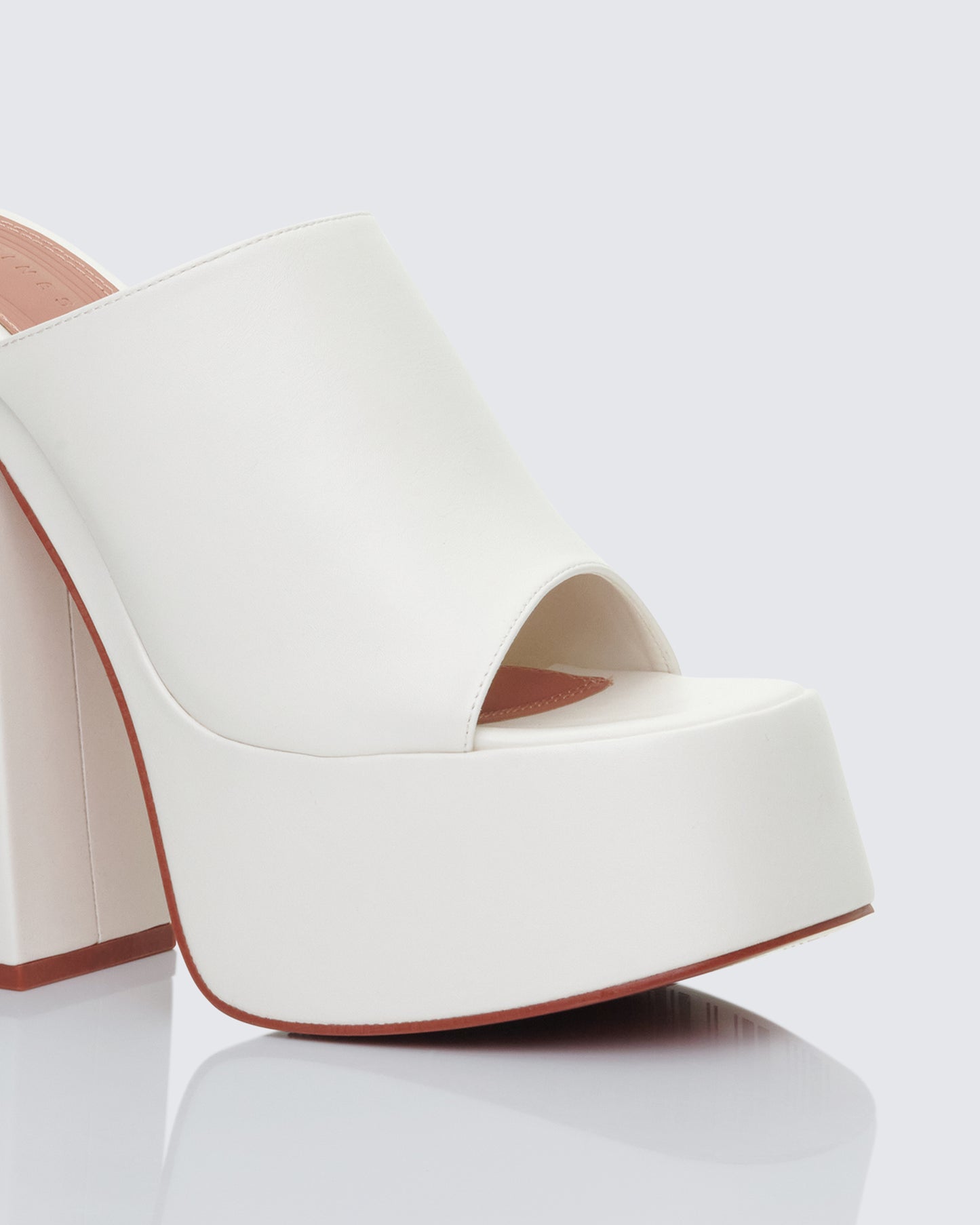 Saige White Open Toe Platform Sandal
