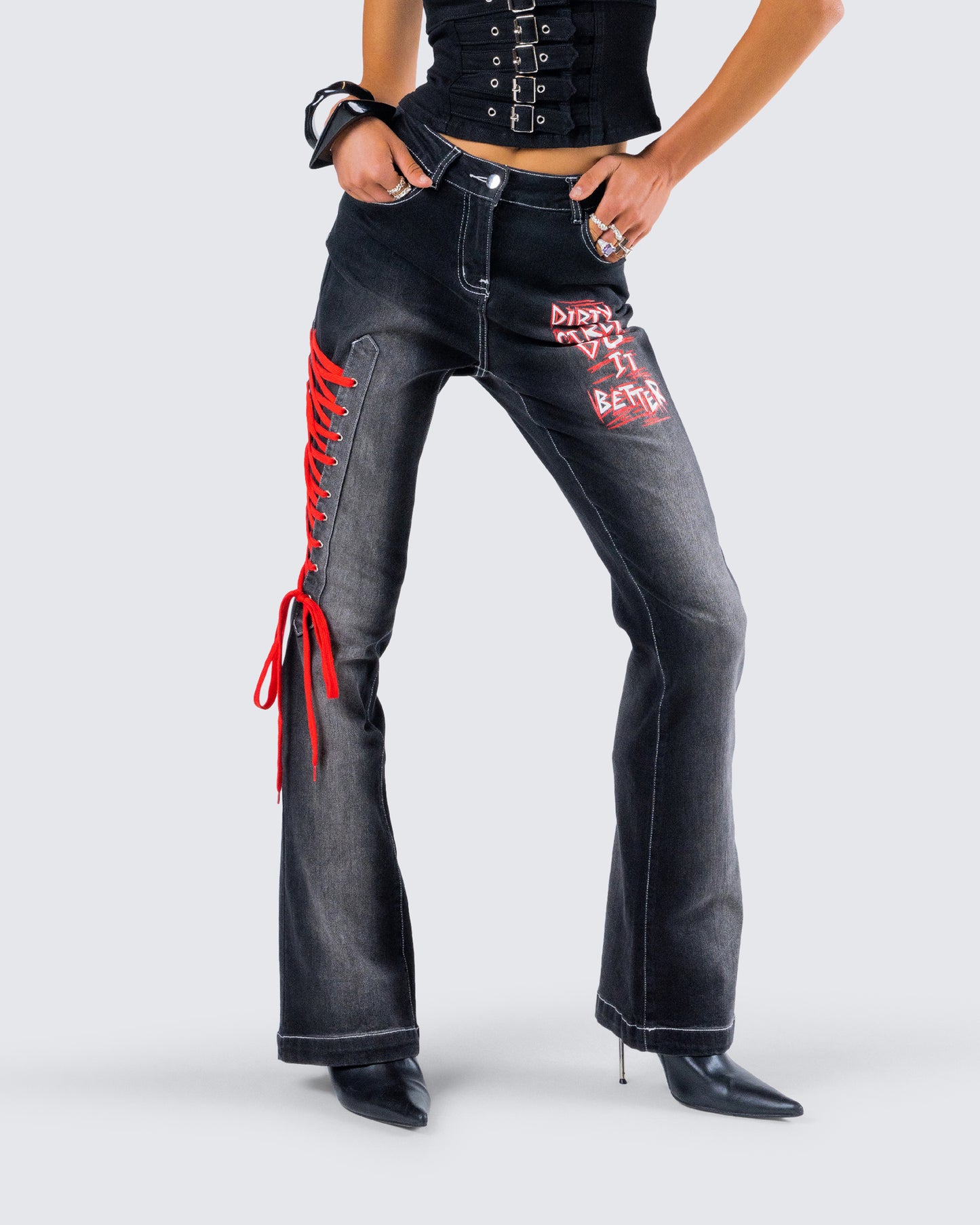 Salem Black Low Rise Denim Pant