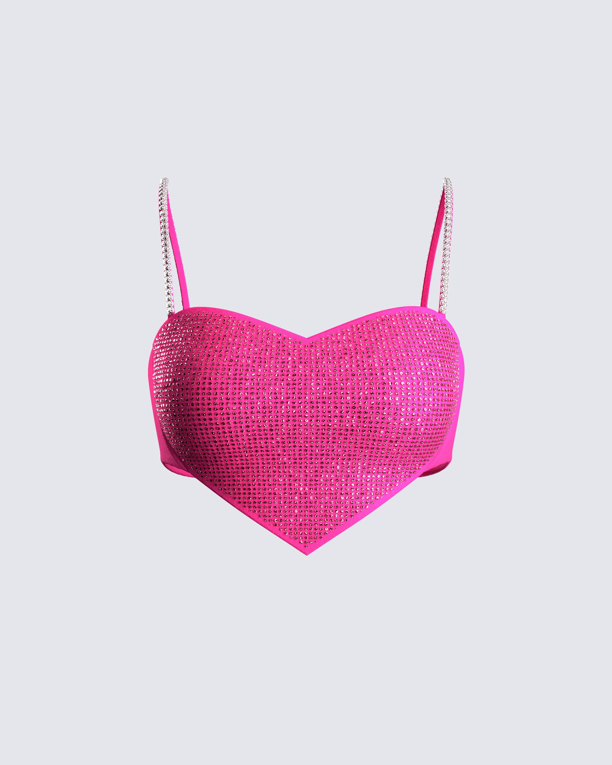 Sanya Pink Heart Crop Top product front