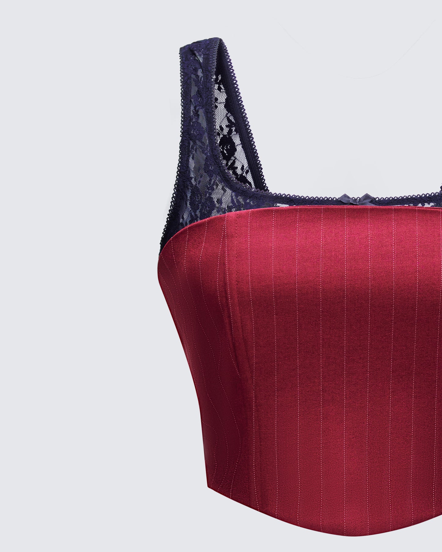 Scarlette Red Pinstripe Corset Top