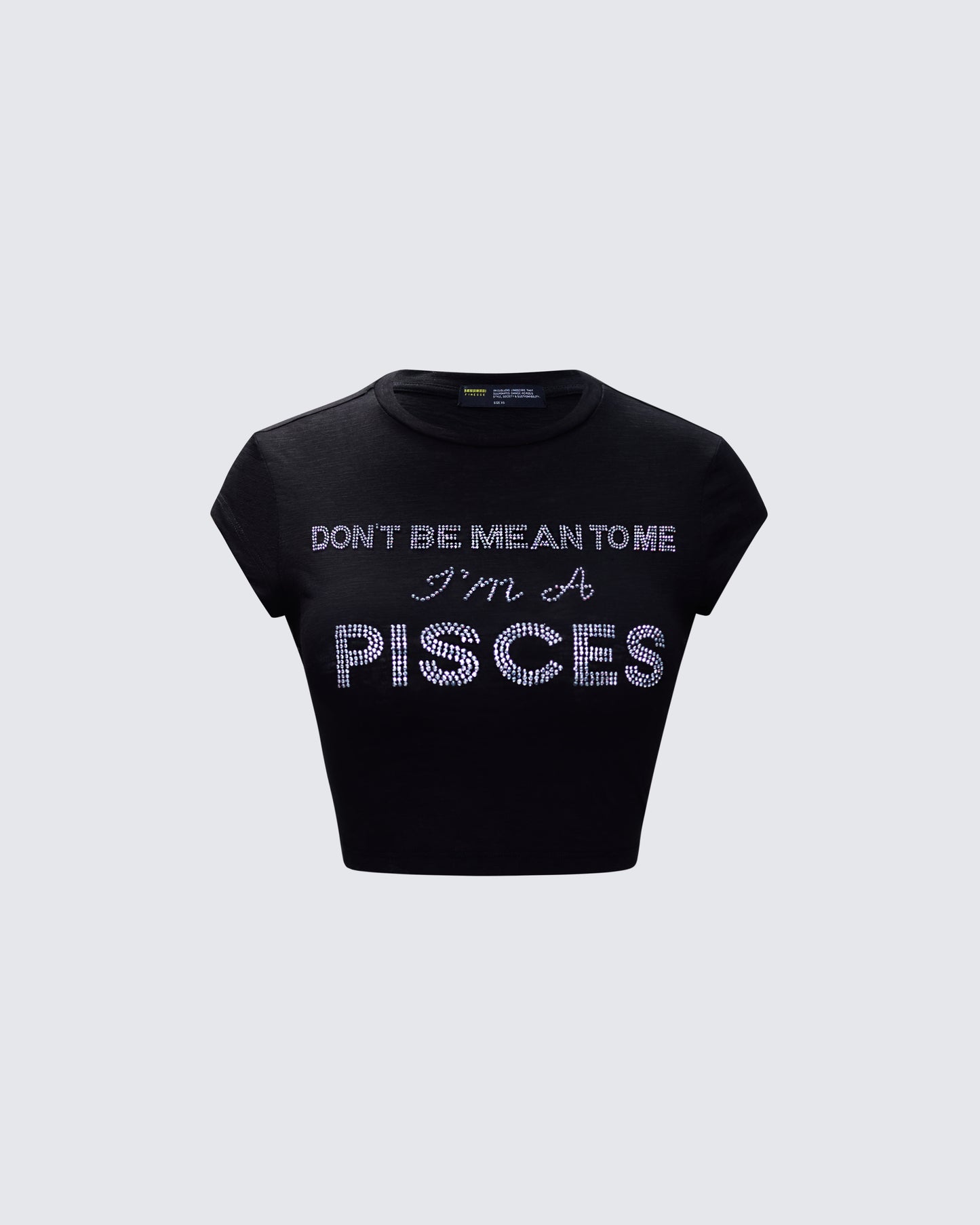 Shirin Black Pisces Rhinestone Top product front