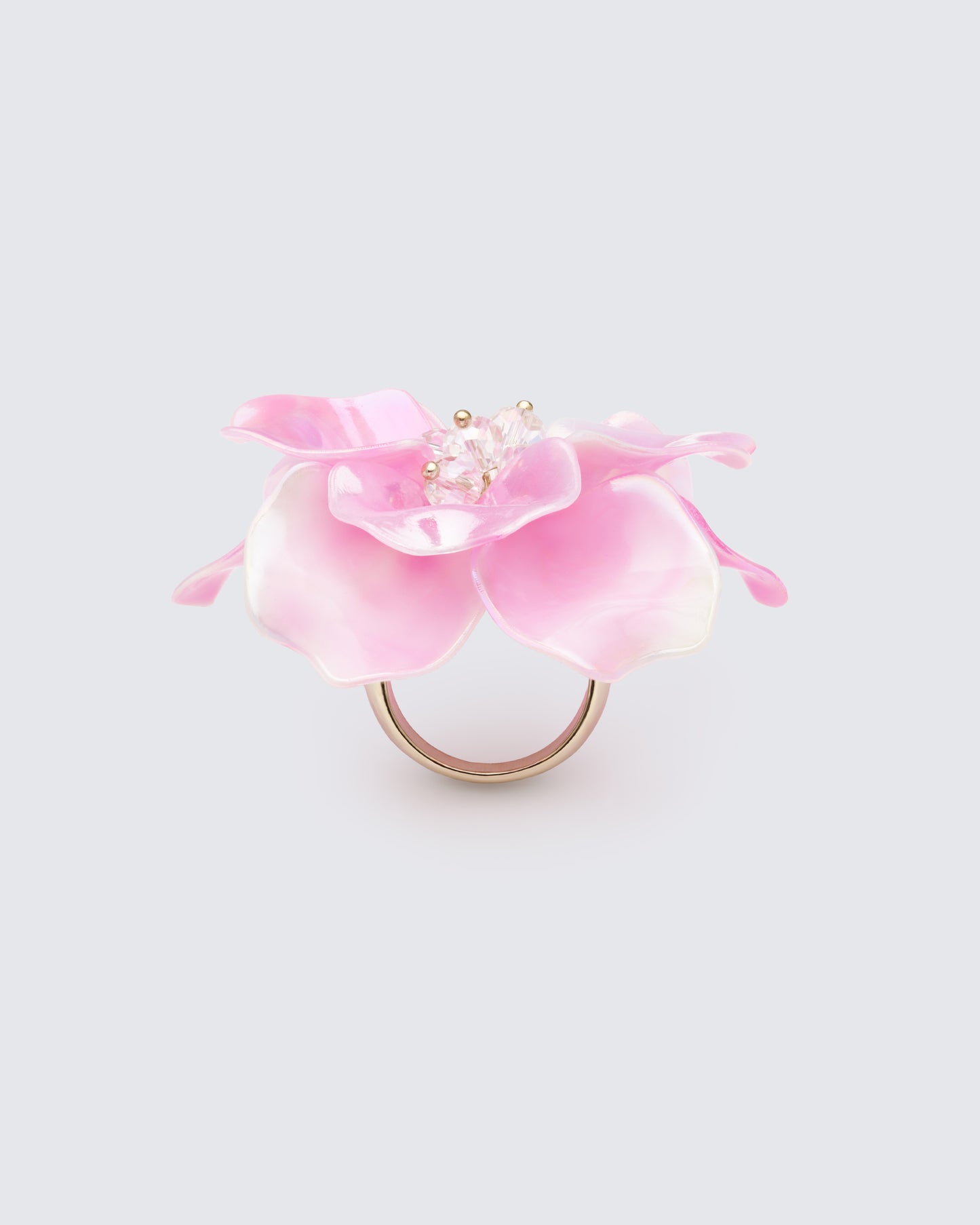 Signe Pink Sculpted Flower Ring