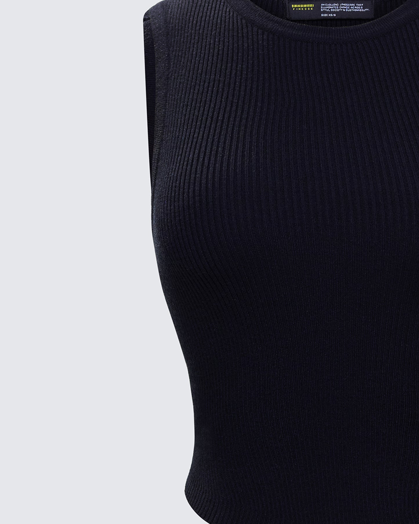 Sonny Black Rib Tank Top