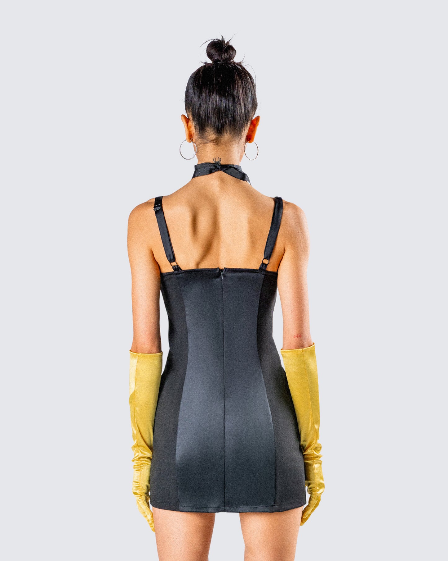 Surya Yellow Satin Gloves