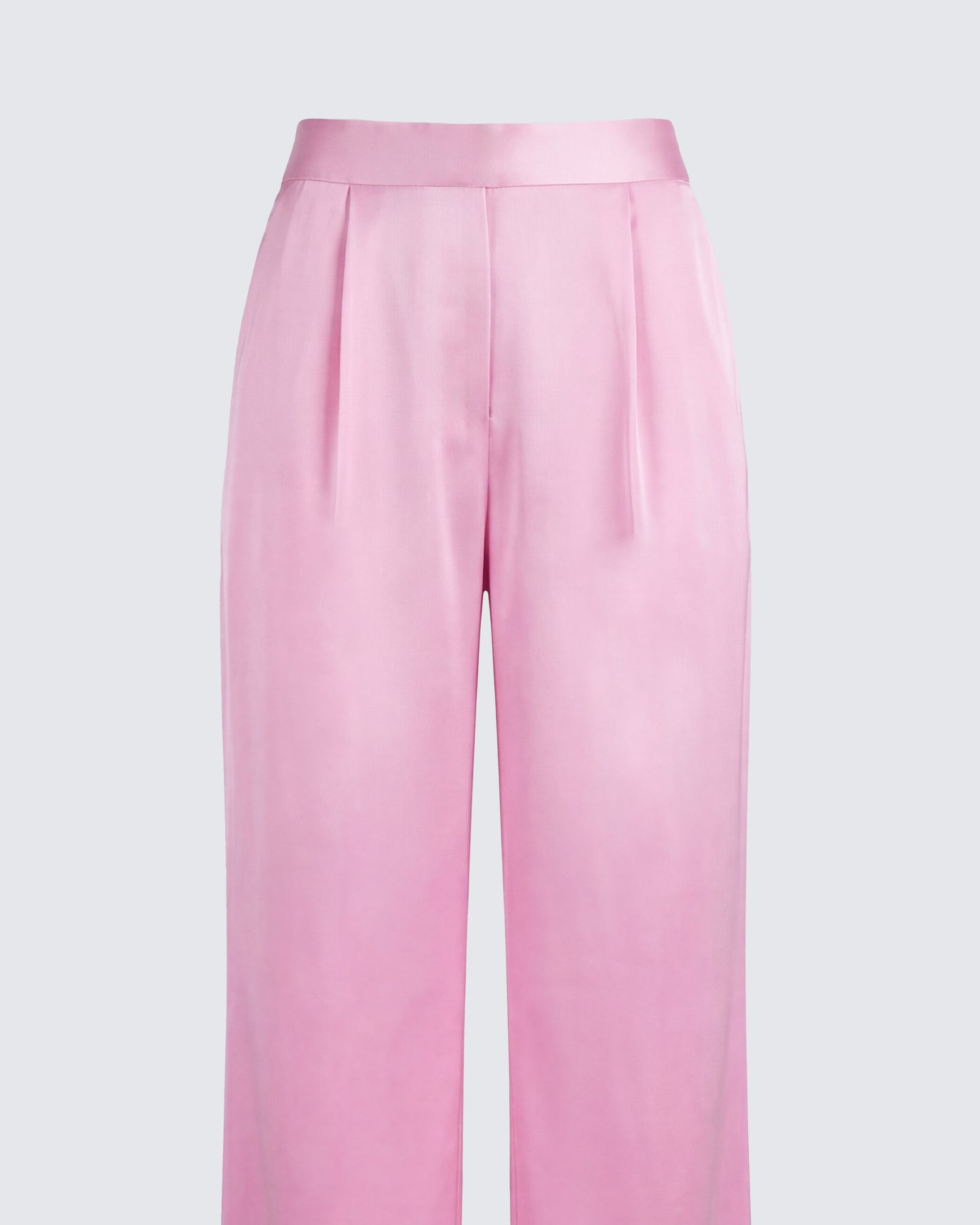 Suzanna Pink Satin Wide Leg Trouser