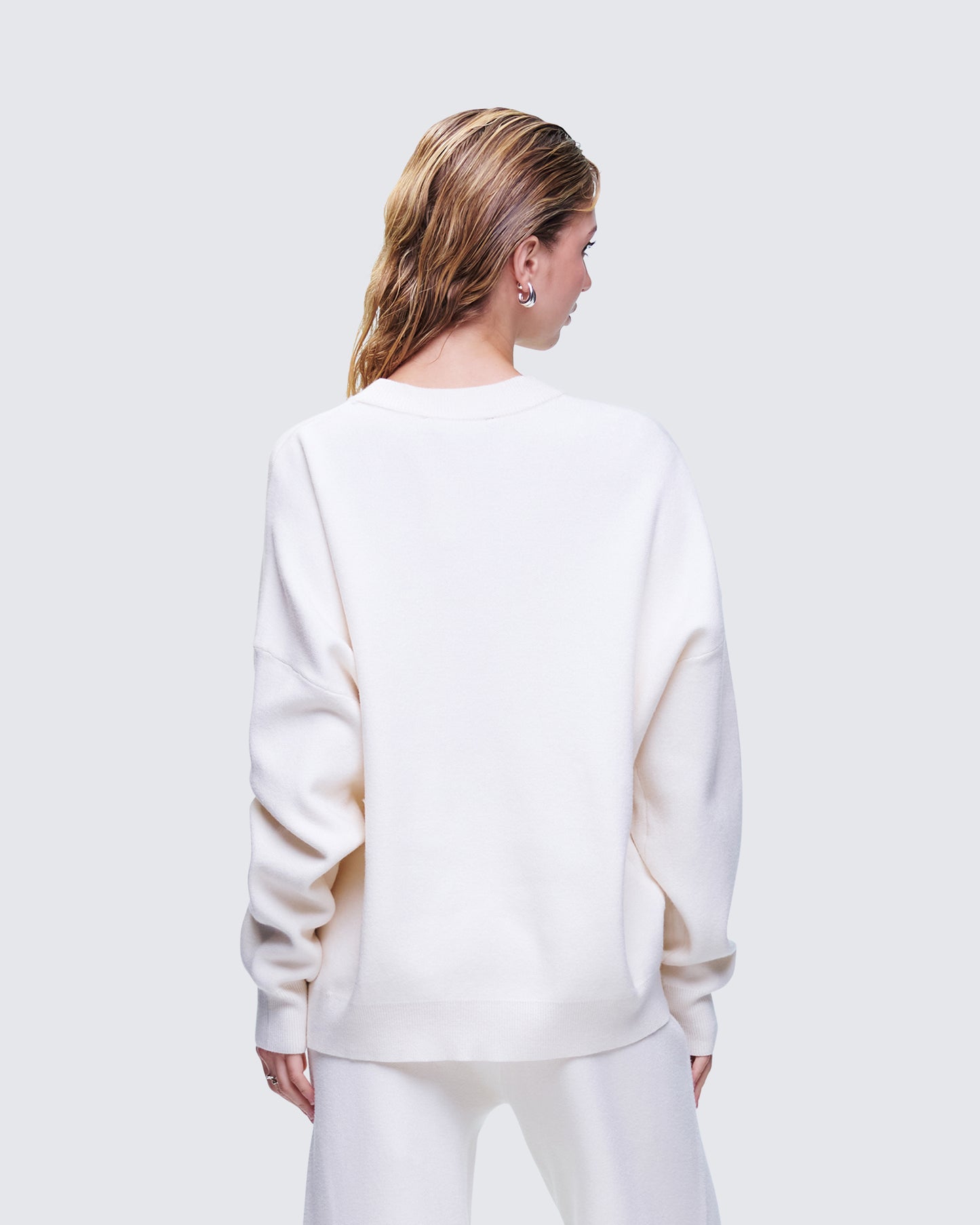 Sylvana Cream Knit Button Down Cardigan