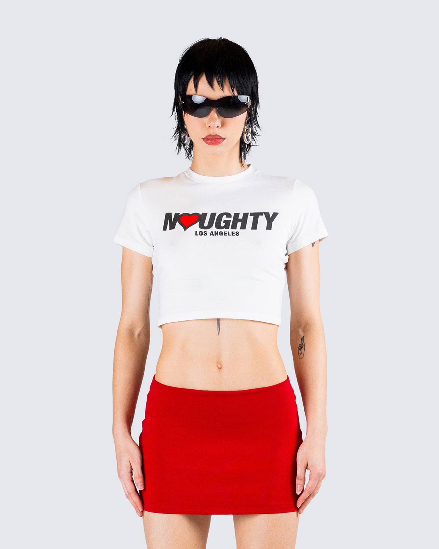 Teagan White Graphic Tee model front