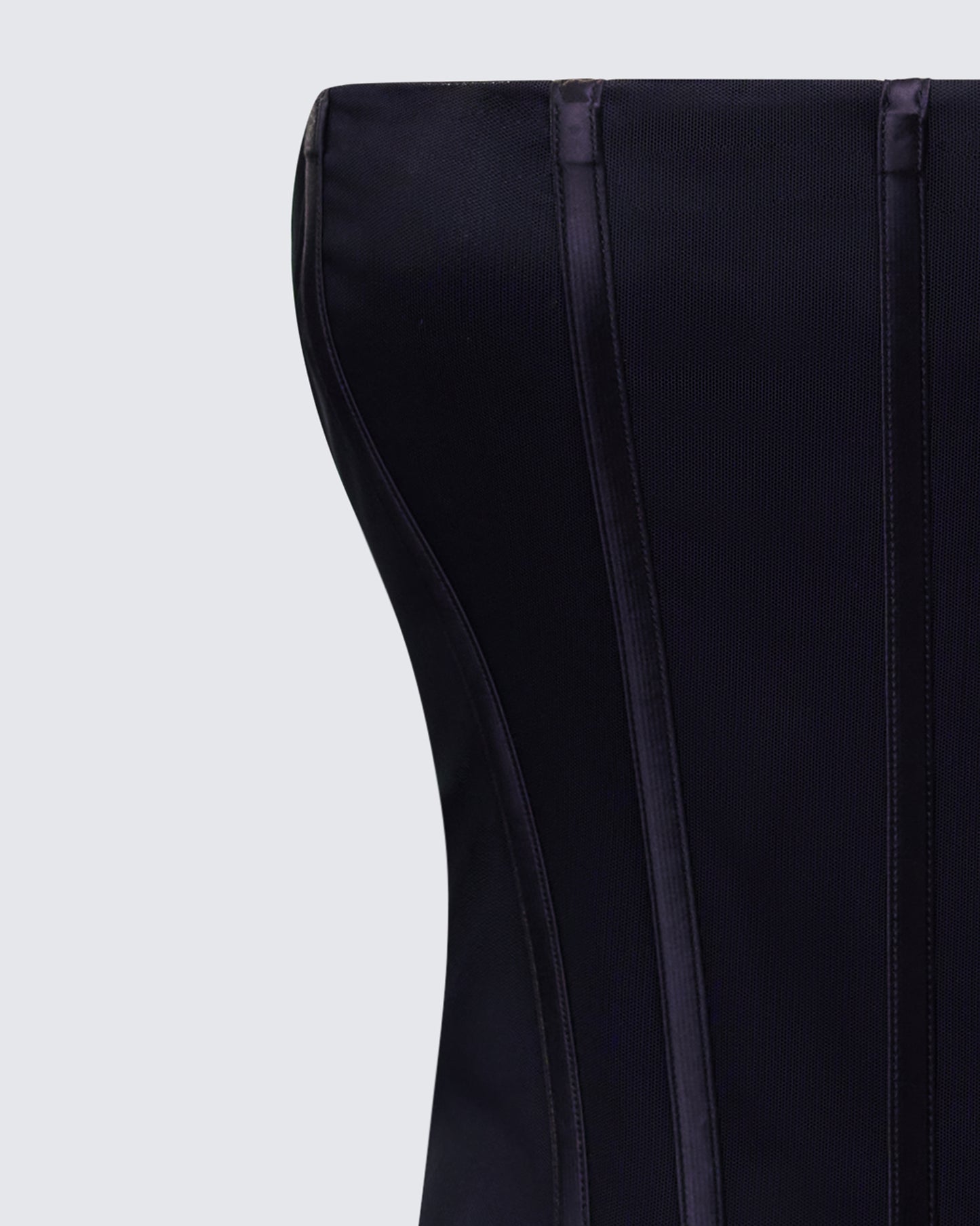 Tina Black Mesh Corset Top