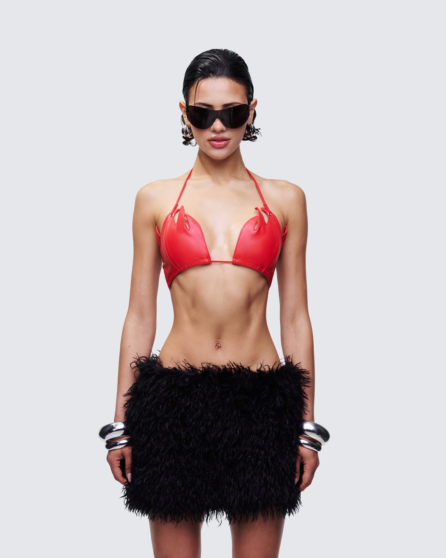 Titania Red Flame Bra Top model front